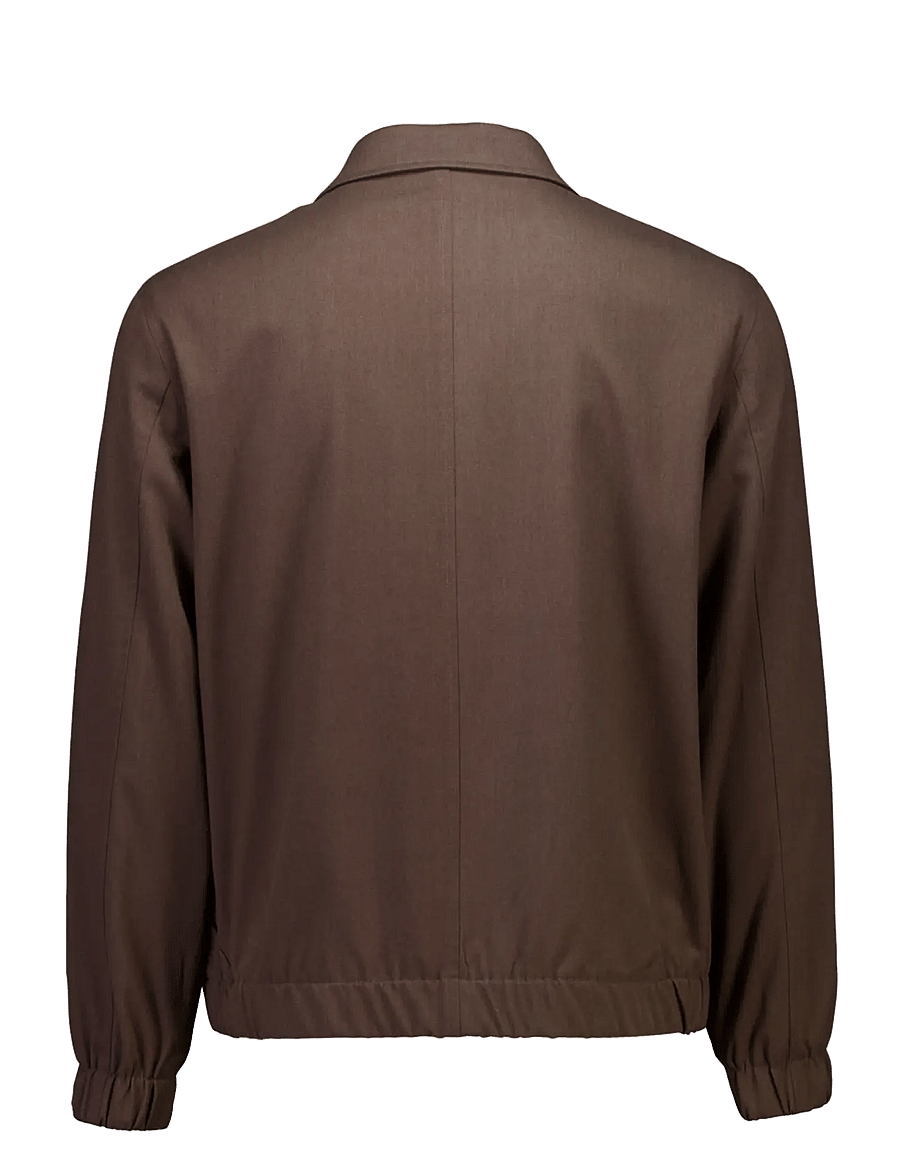 Lindbergh - Lt brushed zip jacket - höstjackor - brown mel - 2