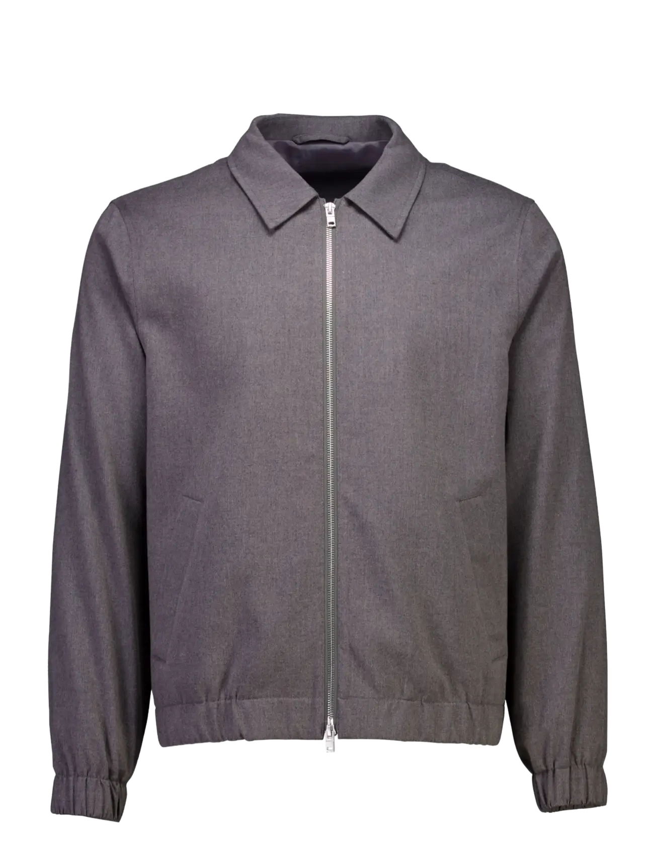 Lindbergh - Lt brushed zip jacket - dk grey mel - 1