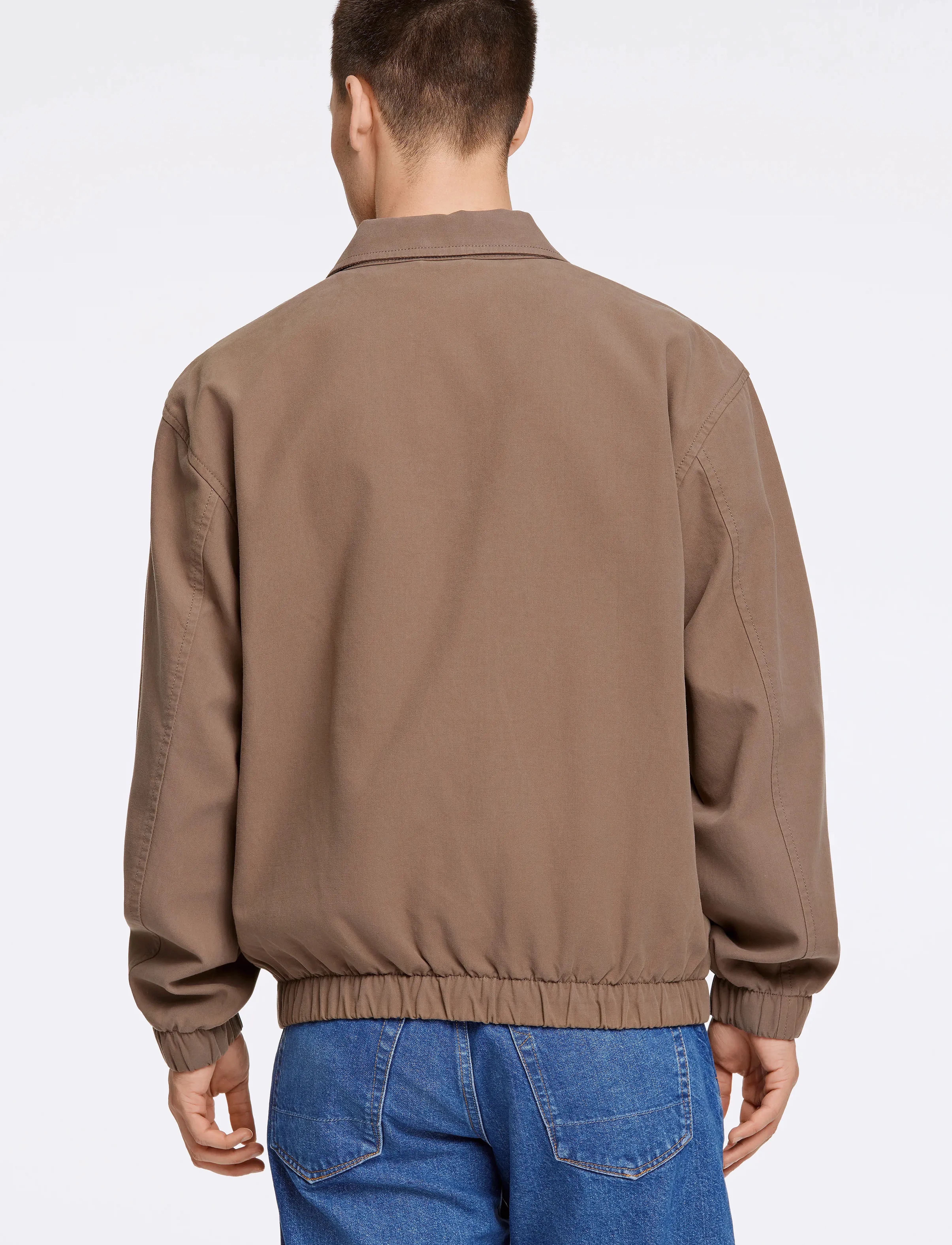 Lindbergh - Zip Through Overshirt - spring jackets - dk stone - 3