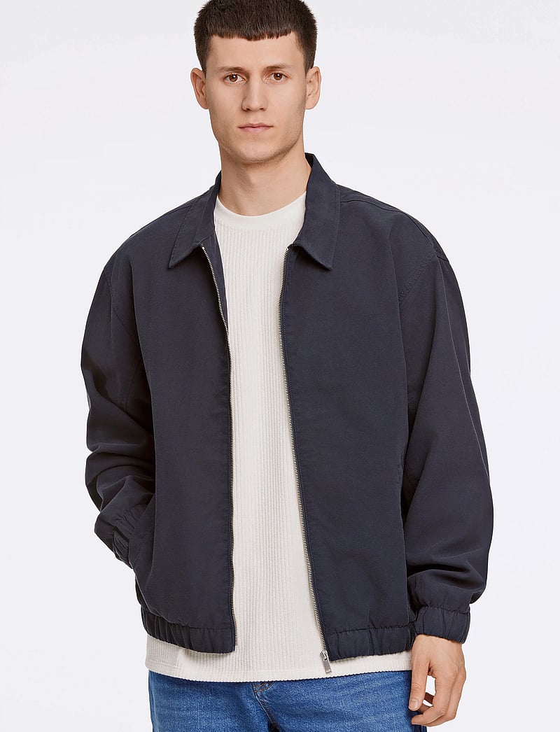 Lindbergh - Zip Through Overshirt - höstjackor - navy - 0