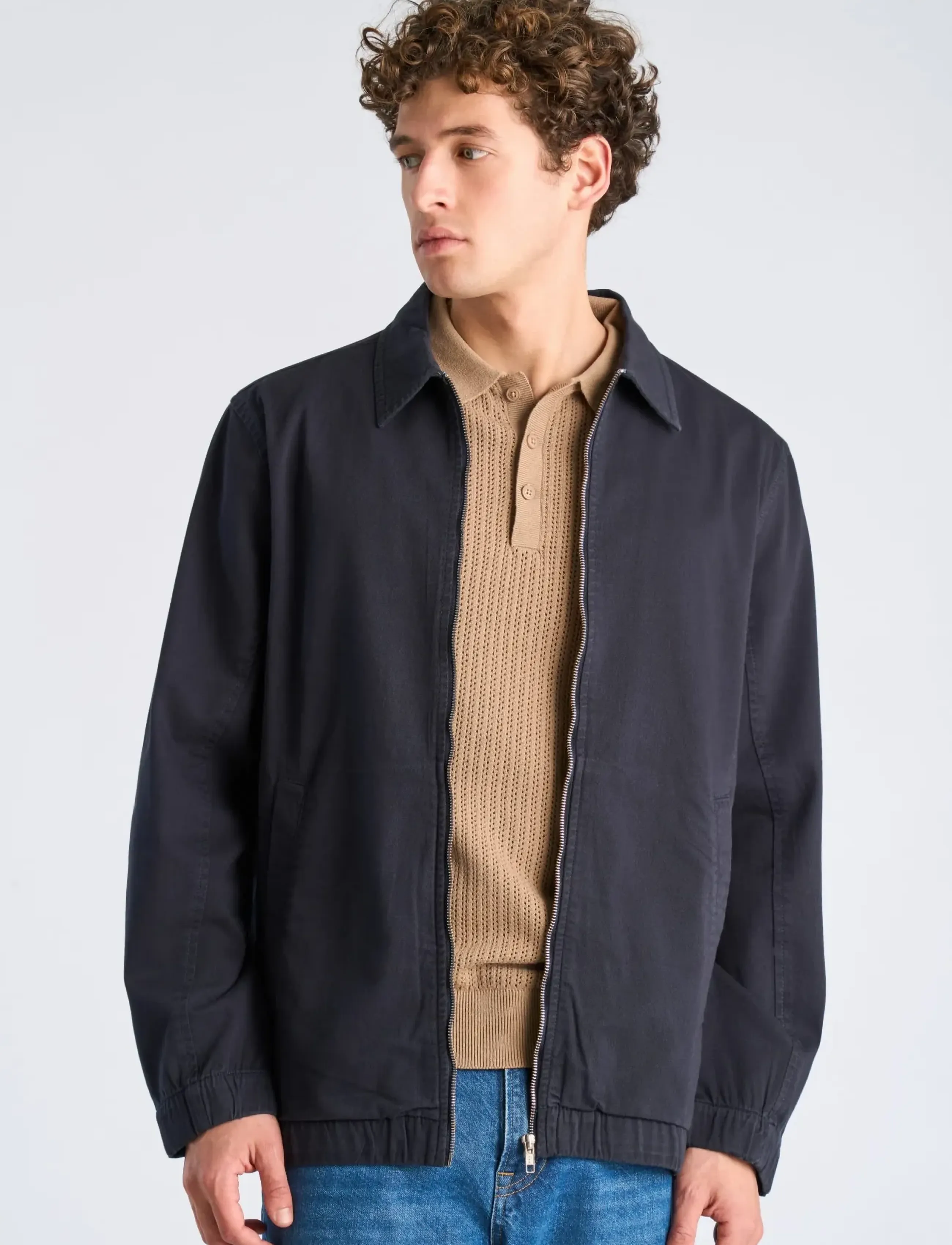 Lindbergh - Overshirt w?. zip - män - navy - 3