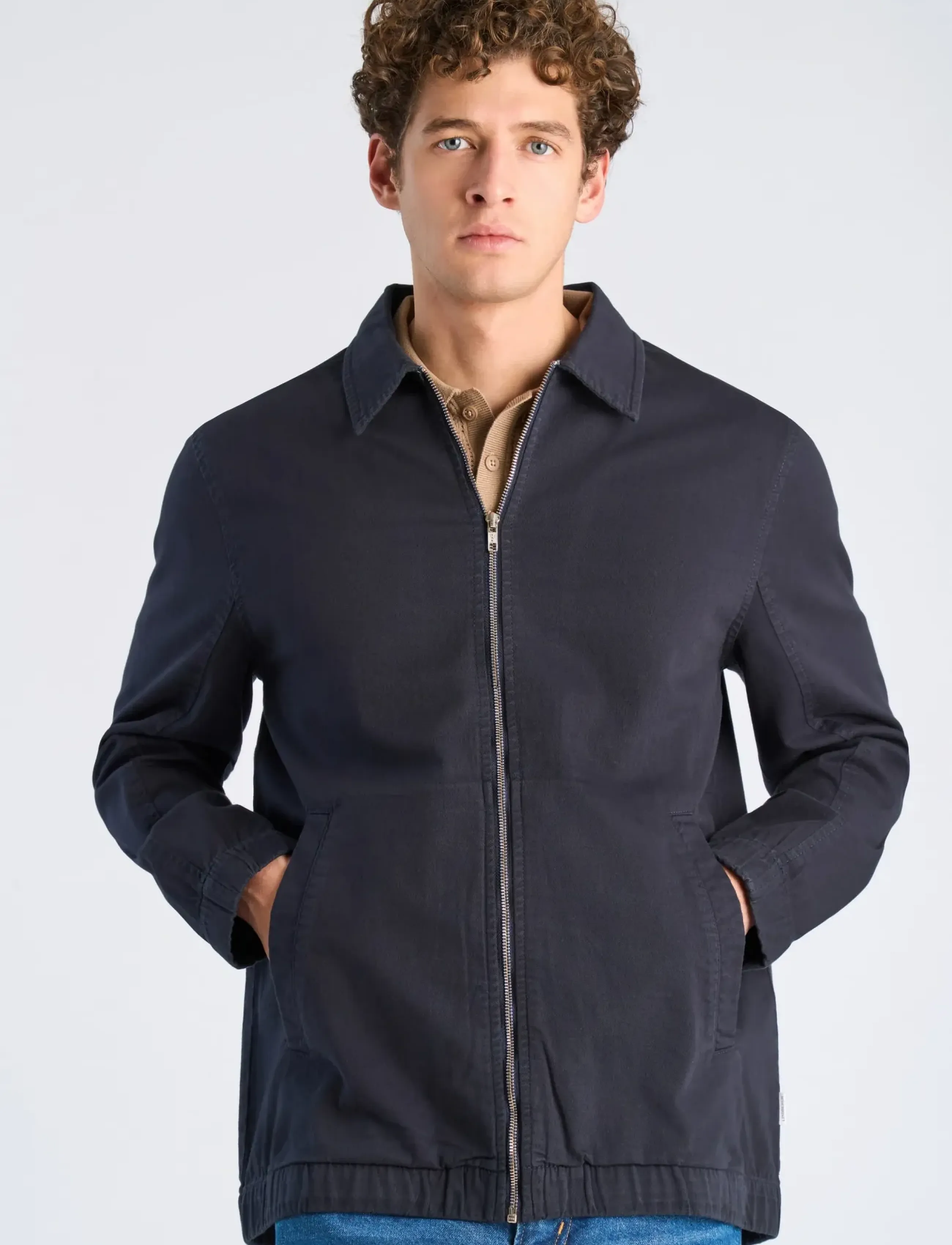 Lindbergh - Overshirt w?. zip - män - navy - 4