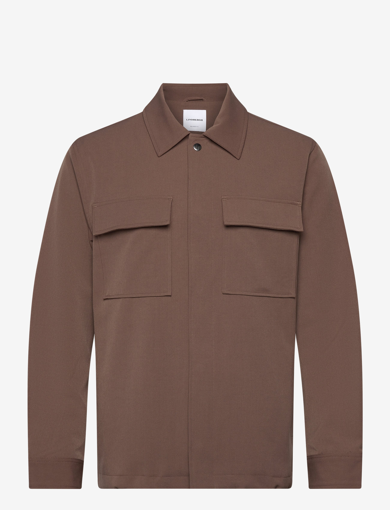 Lindbergh - Pocket overshirt - kollektionen - brown - 0