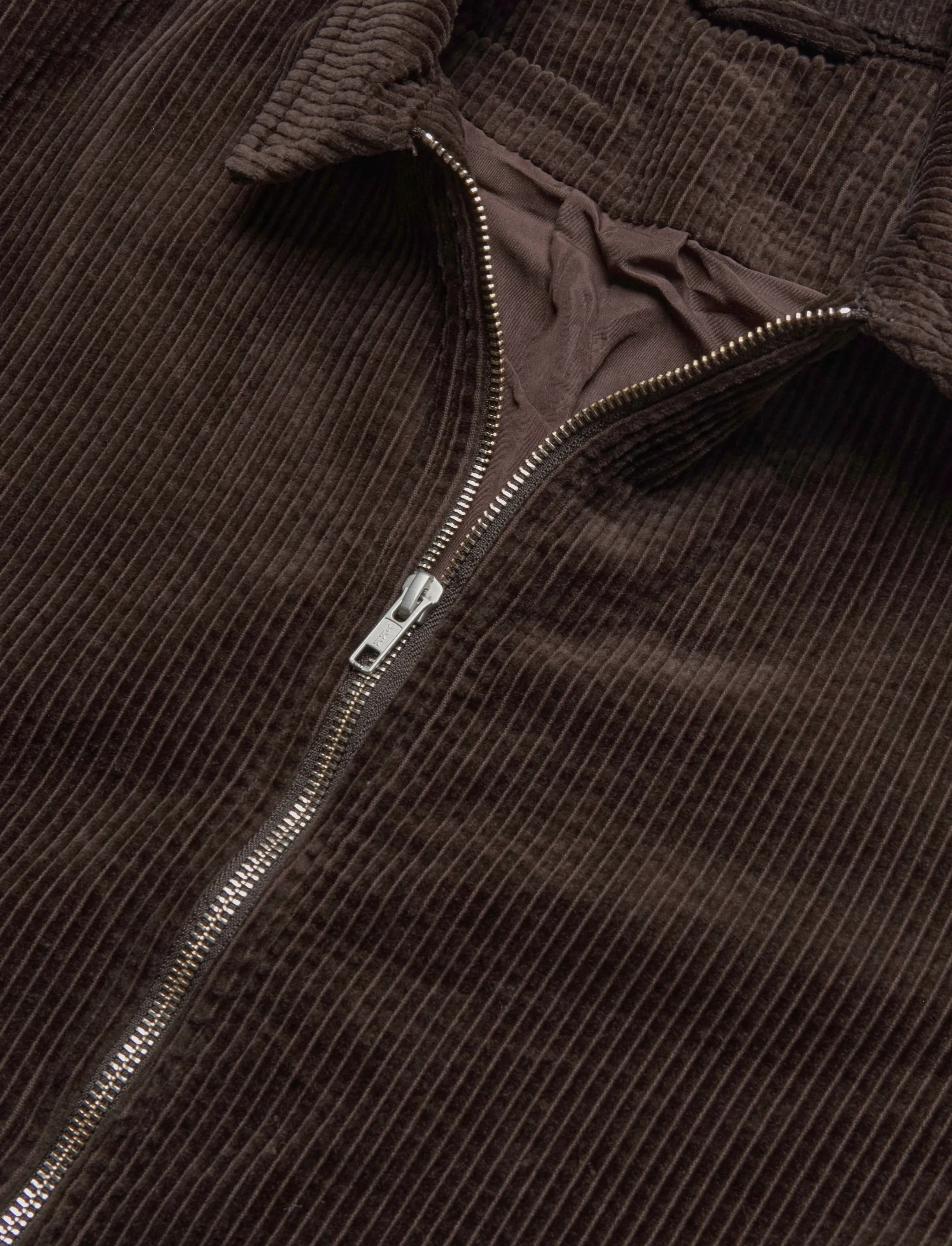 Lindbergh - Seersucker corduroy zip through jacket - herbstjacken - dk brown - 2