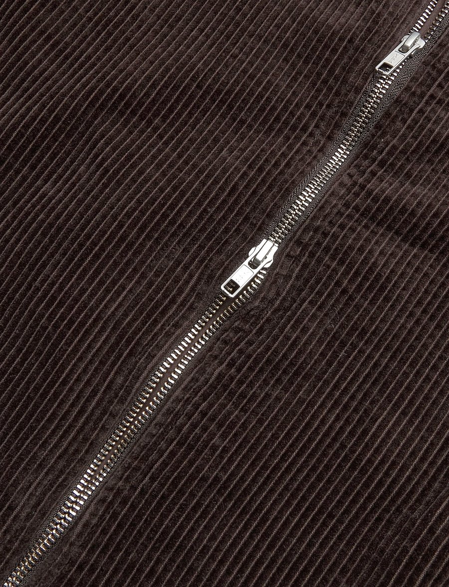 Lindbergh - Seersucker corduroy zip through jacket - herbstjacken - dk brown - 3