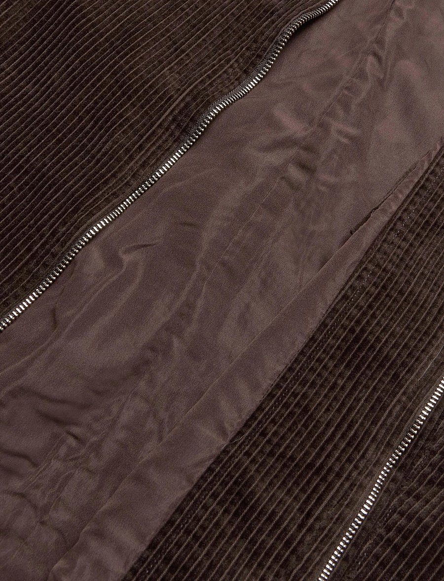 Lindbergh - Seersucker corduroy zip through jacket - herbstjacken - dk brown - 4