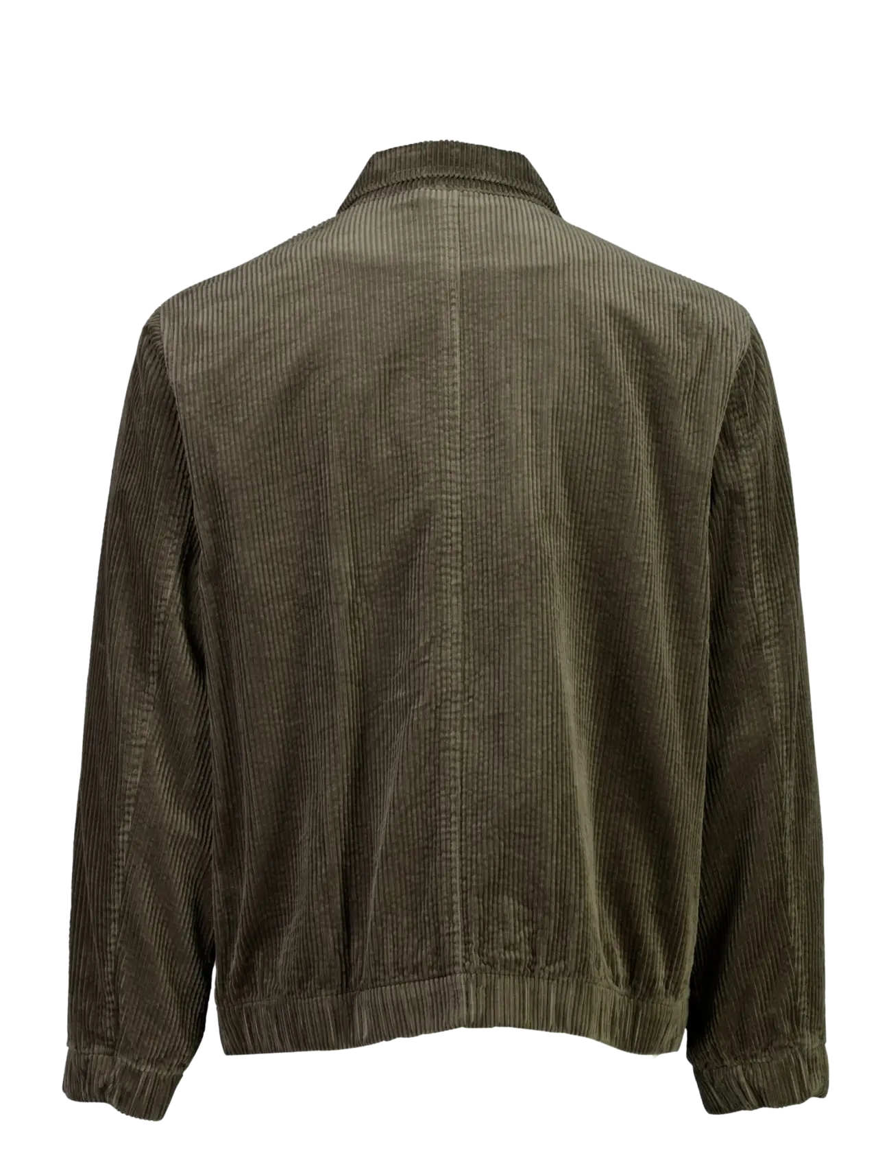 Lindbergh - Seersucker corduroy zip through jacket - höstjackor - dusty army - 2