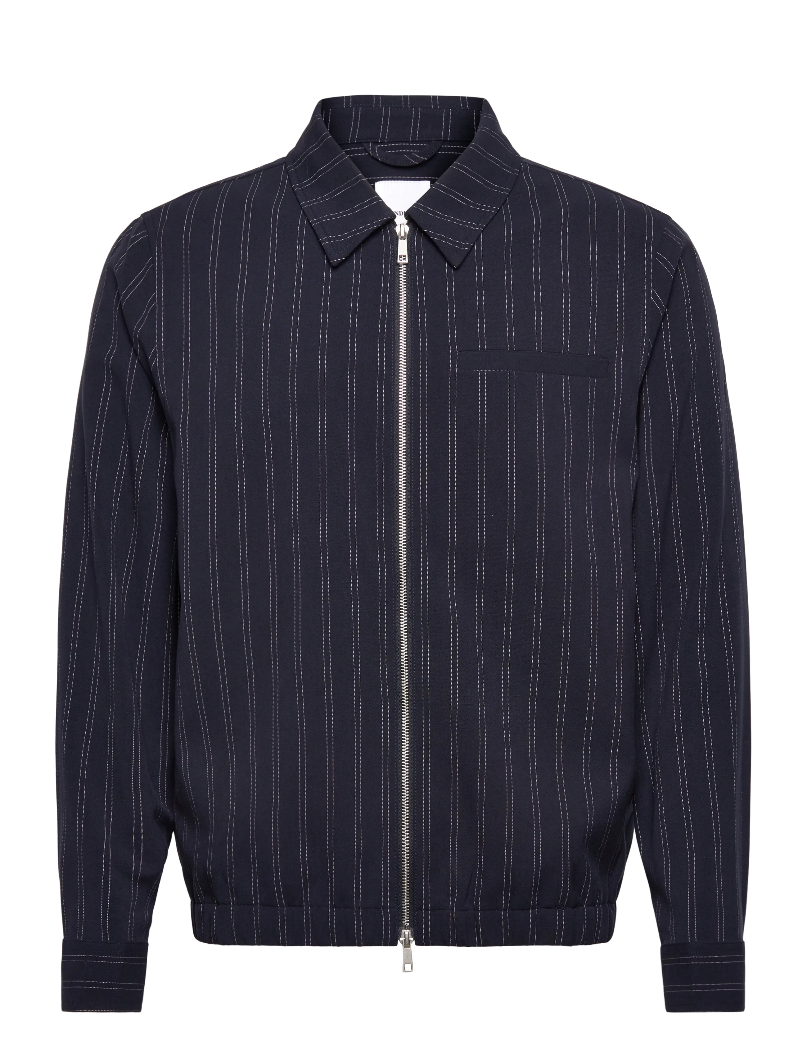 Lindbergh Superflex pinstriped overshirt - Riided - NAVY / navy