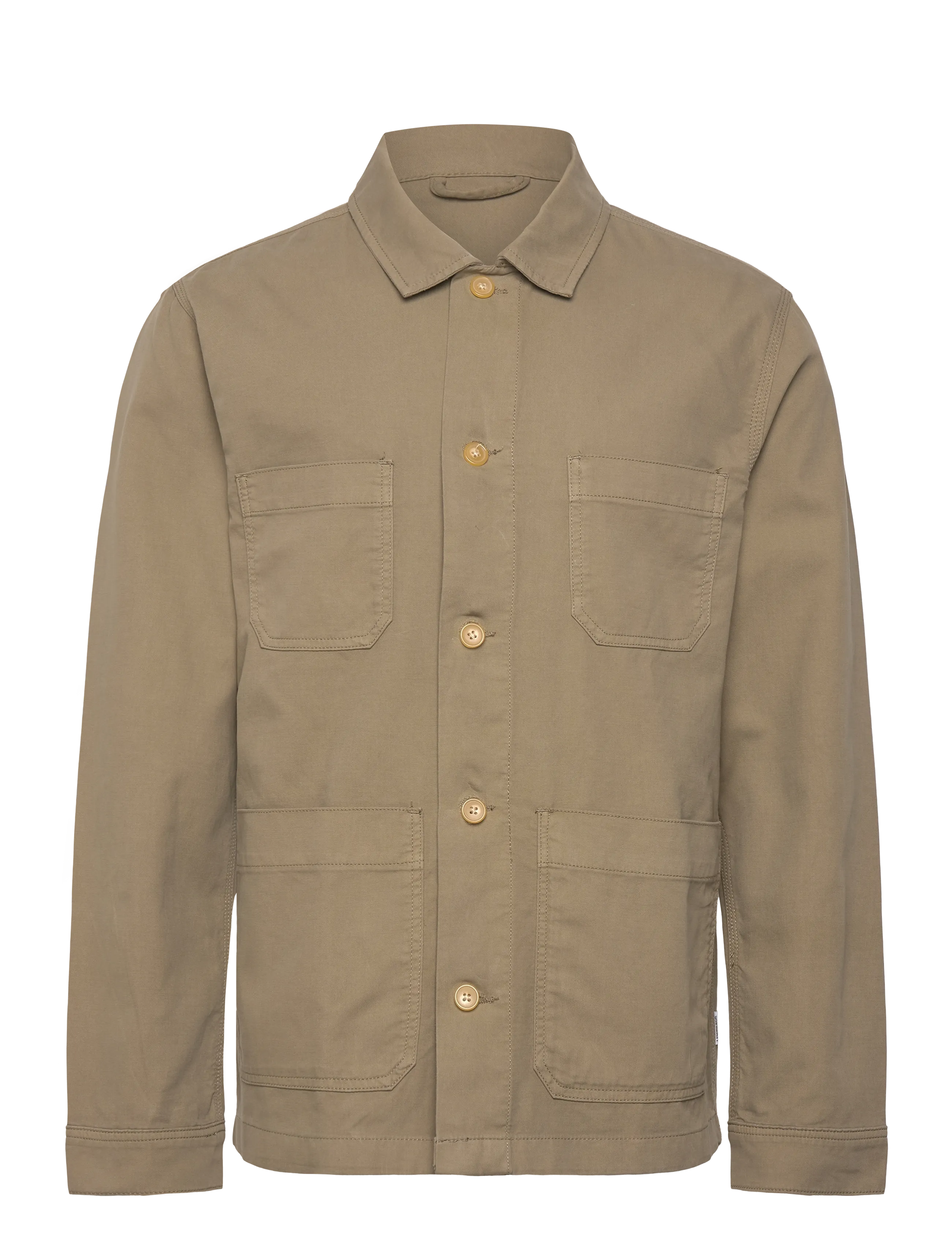 Lindbergh Embroidered Overshirt, L, Jackets, Khakigrün - Light Männerswear