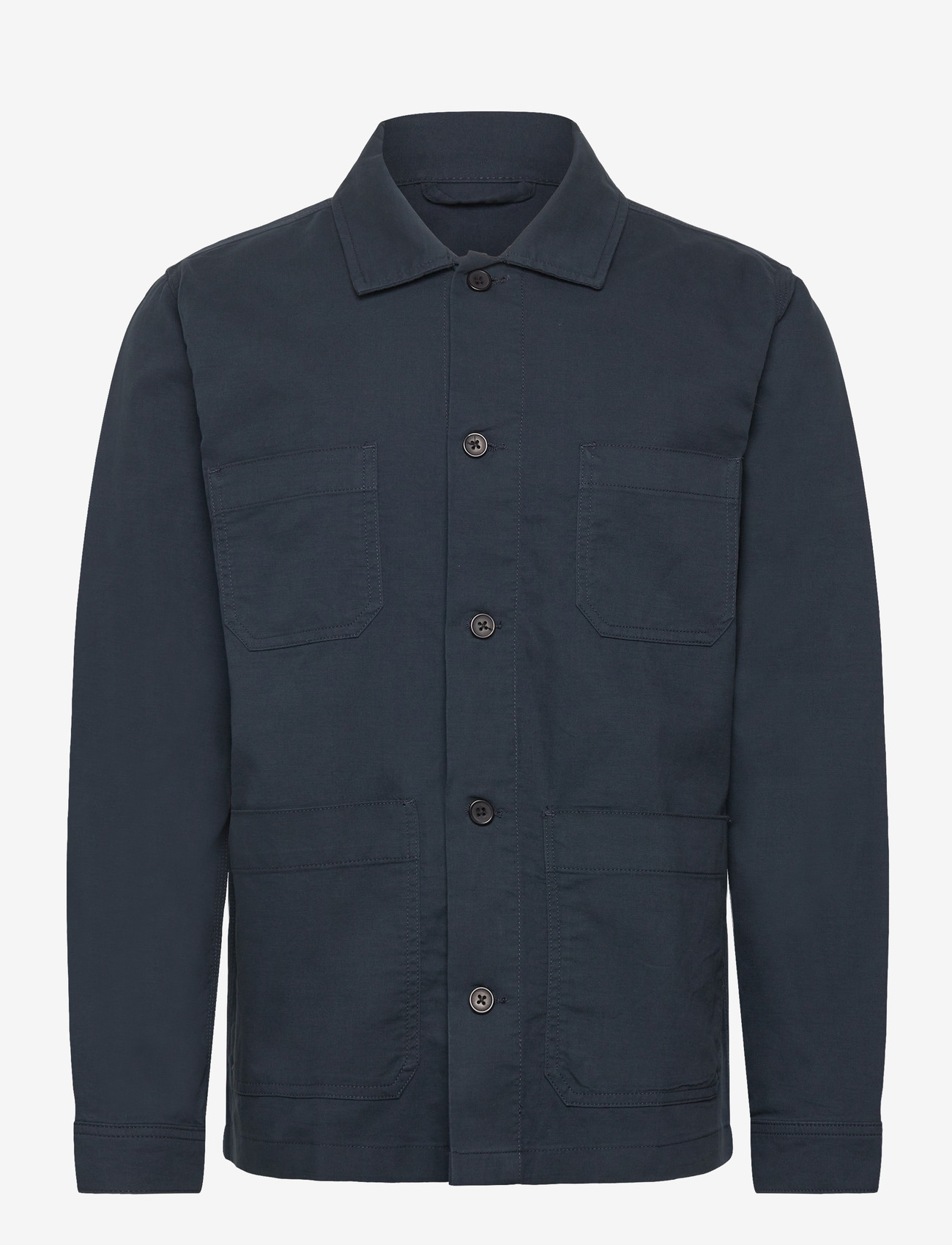 Lindbergh - Embroidered overshirt - efterårsjakker - navy - 0