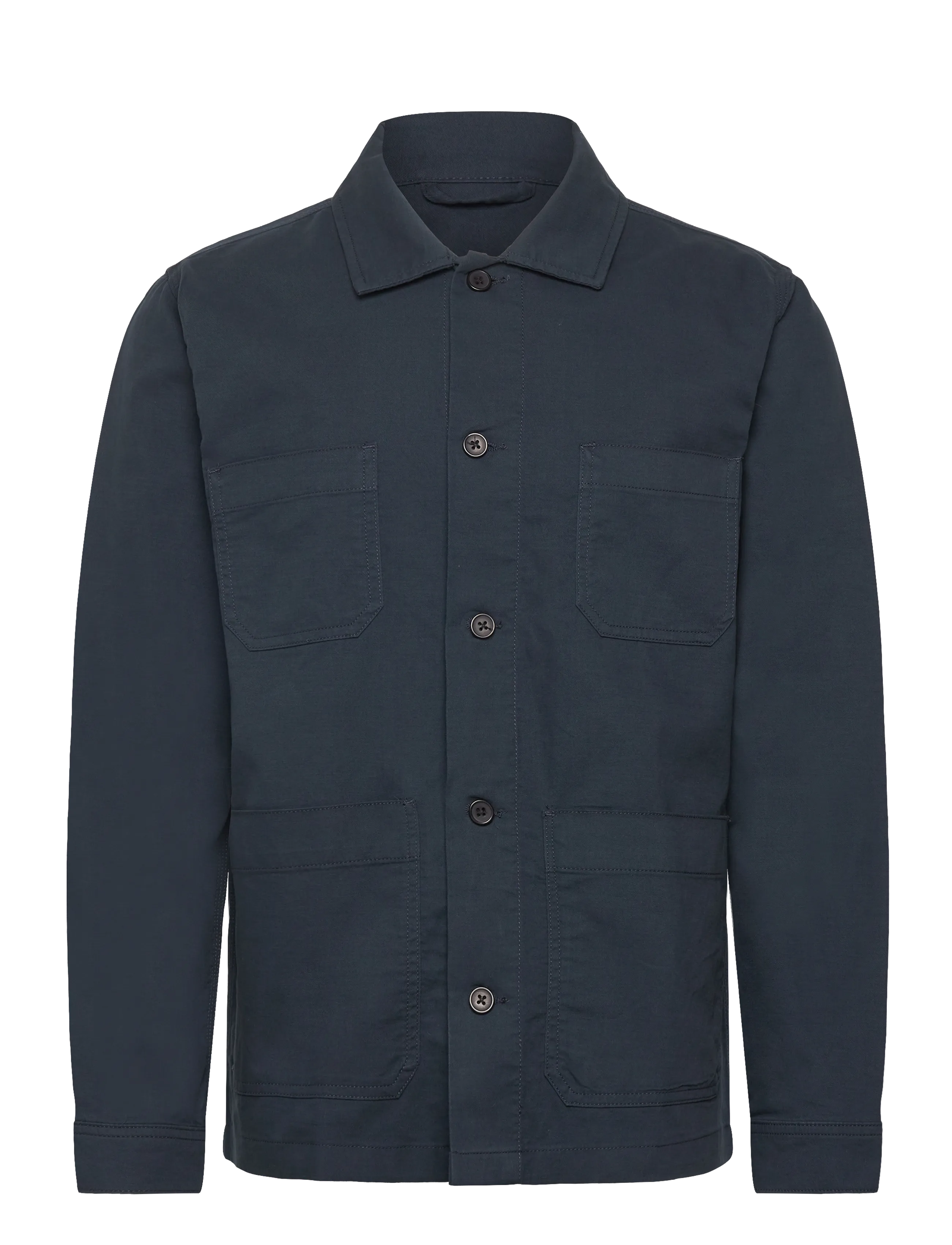 Embroidered overshirt - NAVY