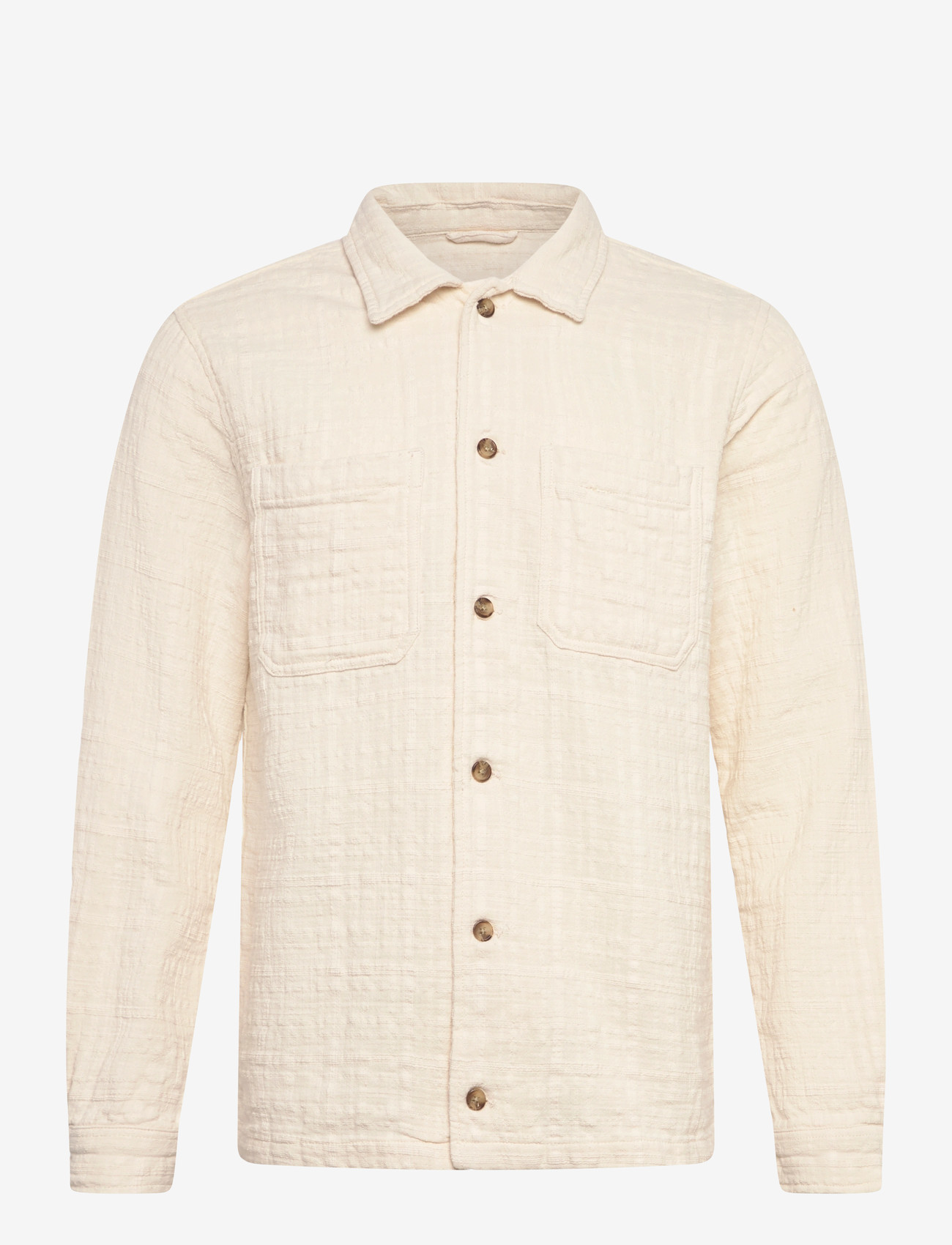 Lindbergh - Jacquard overshirt - spring jackets - off white - 1