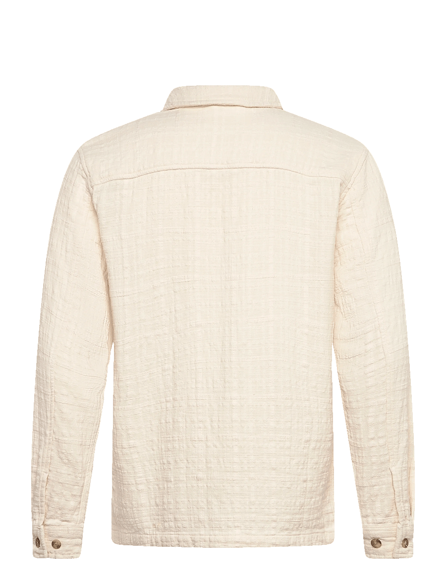 Lindbergh - Jacquard overshirt - vårjakker - off white - 2