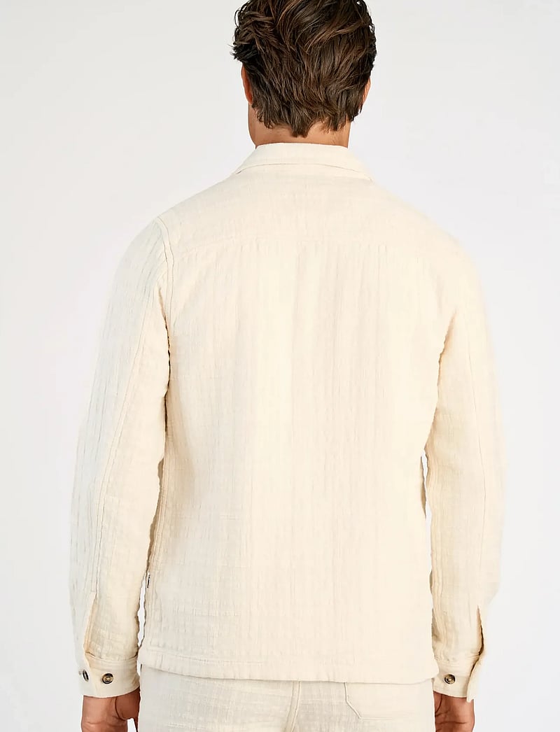 Lindbergh - Jacquard overshirt - spring jackets - off white - 4