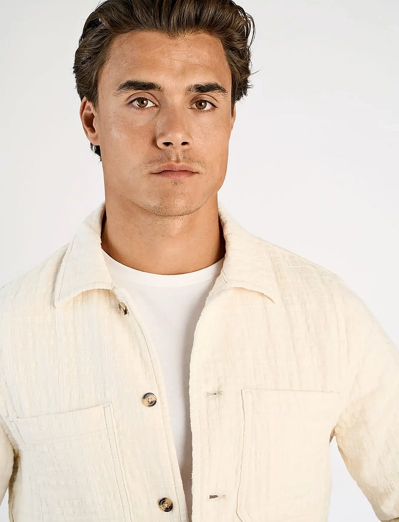 Lindbergh - Jacquard overshirt - spring jackets - off white - 5