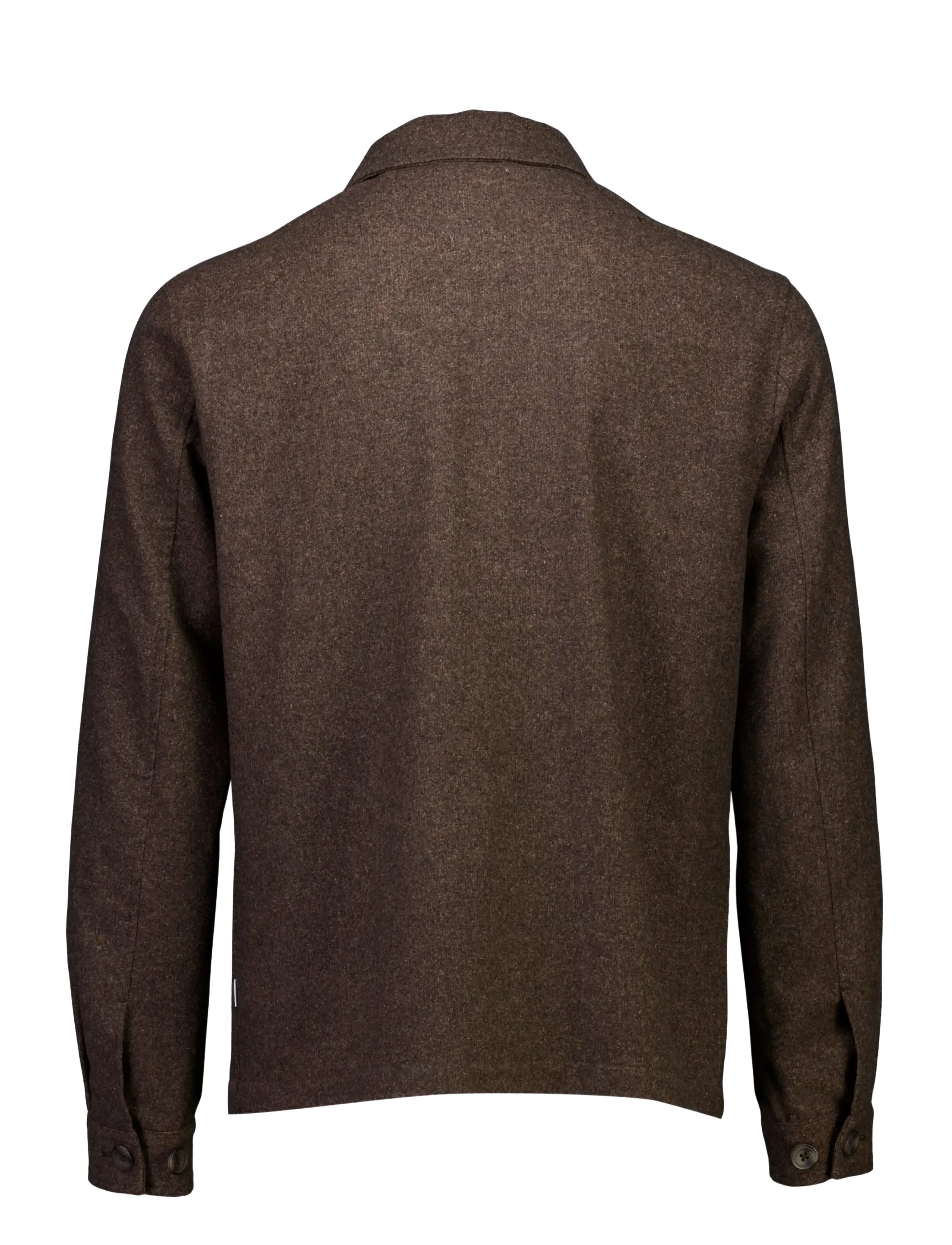 Lindbergh - Flannel wool blend cropped length o - jackets - brown mel - 2