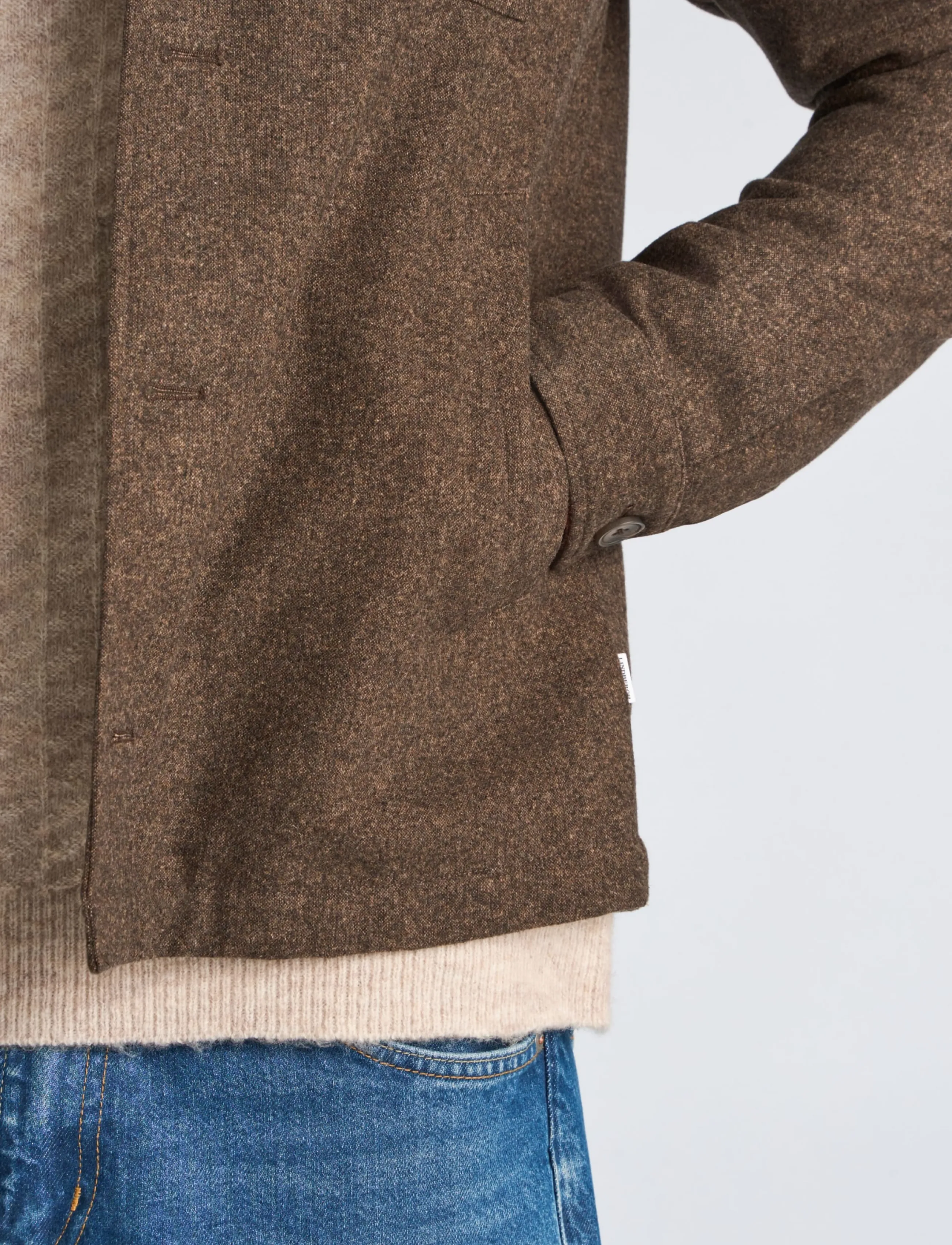 Lindbergh Flannel Wool Blend Cropped Length O jackor herr – bild 6