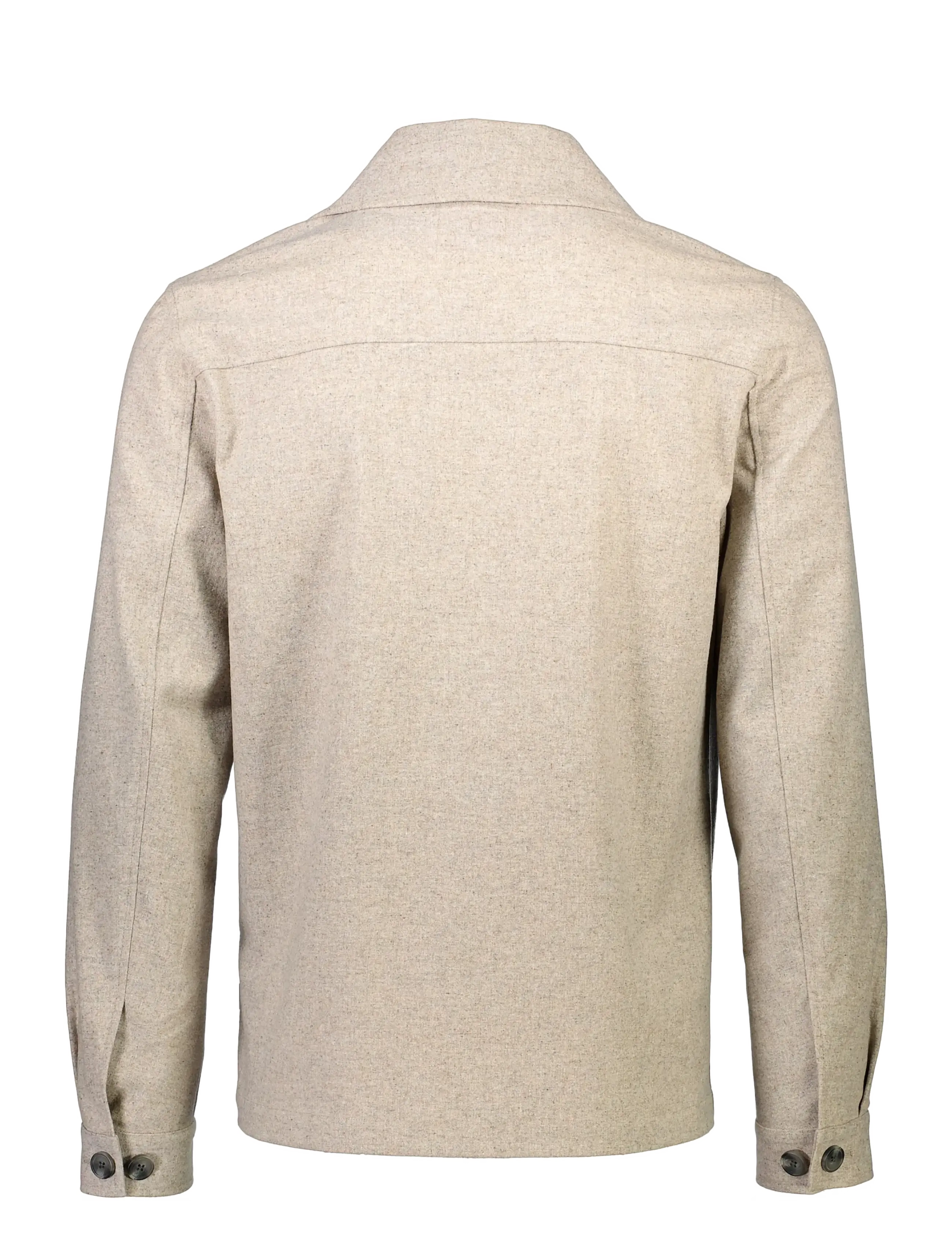 Lindbergh - Flannel wool blend cropped length o - jackets - dk sand mel - 2