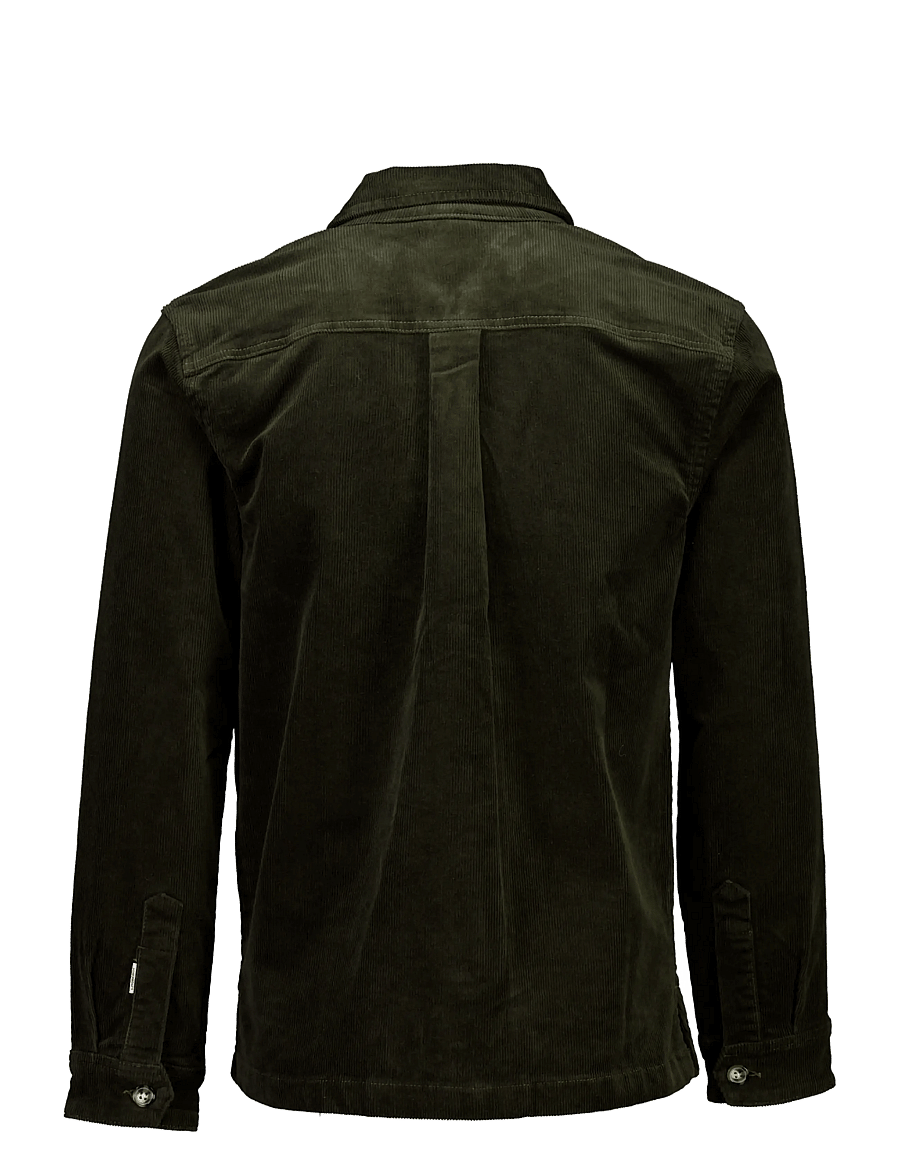Lindbergh - Superflex corduroy overshirt - corduroy shirts - army - 2