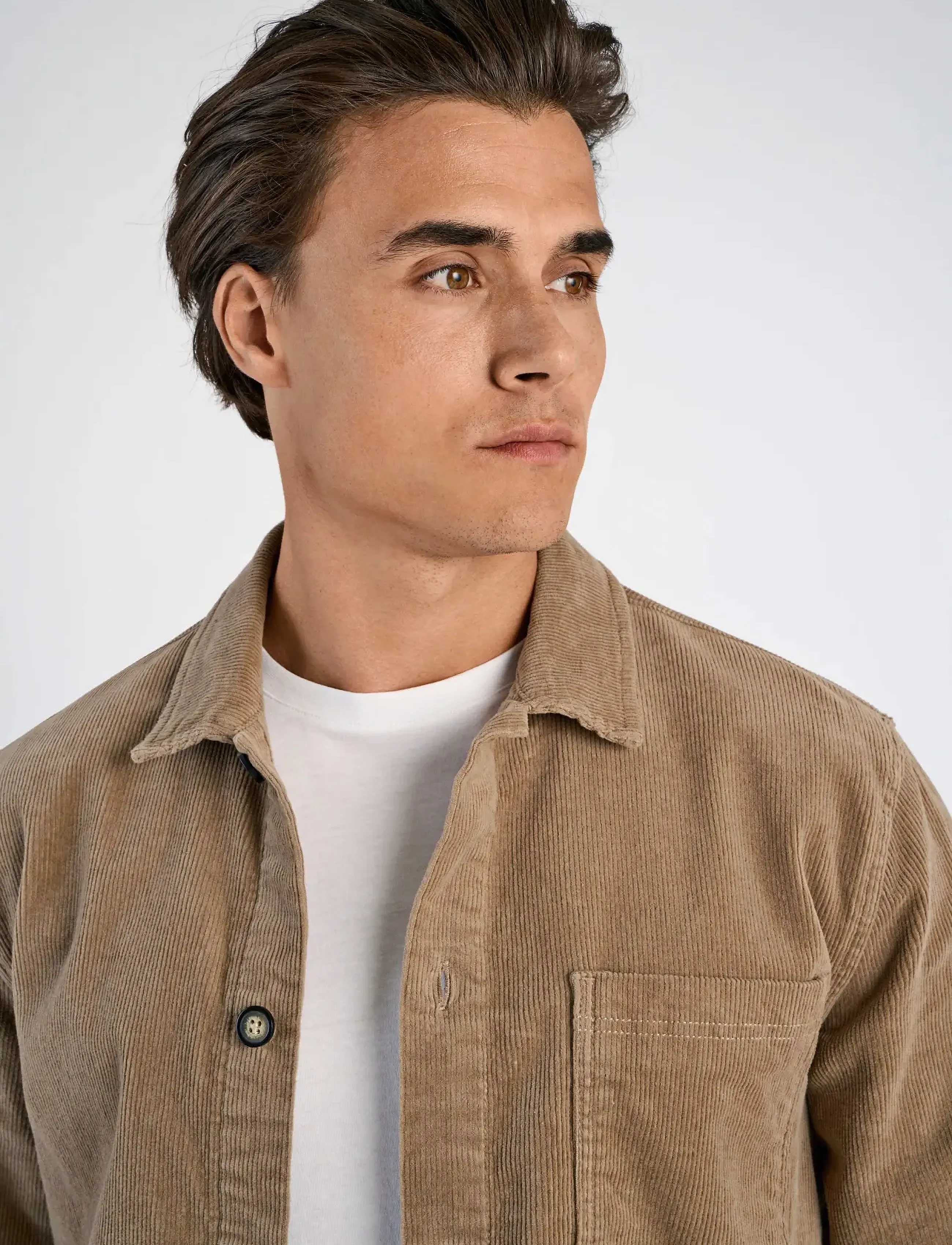 Lindbergh - Superflex corduroy overshirt - Überhemden - lt sand - 3