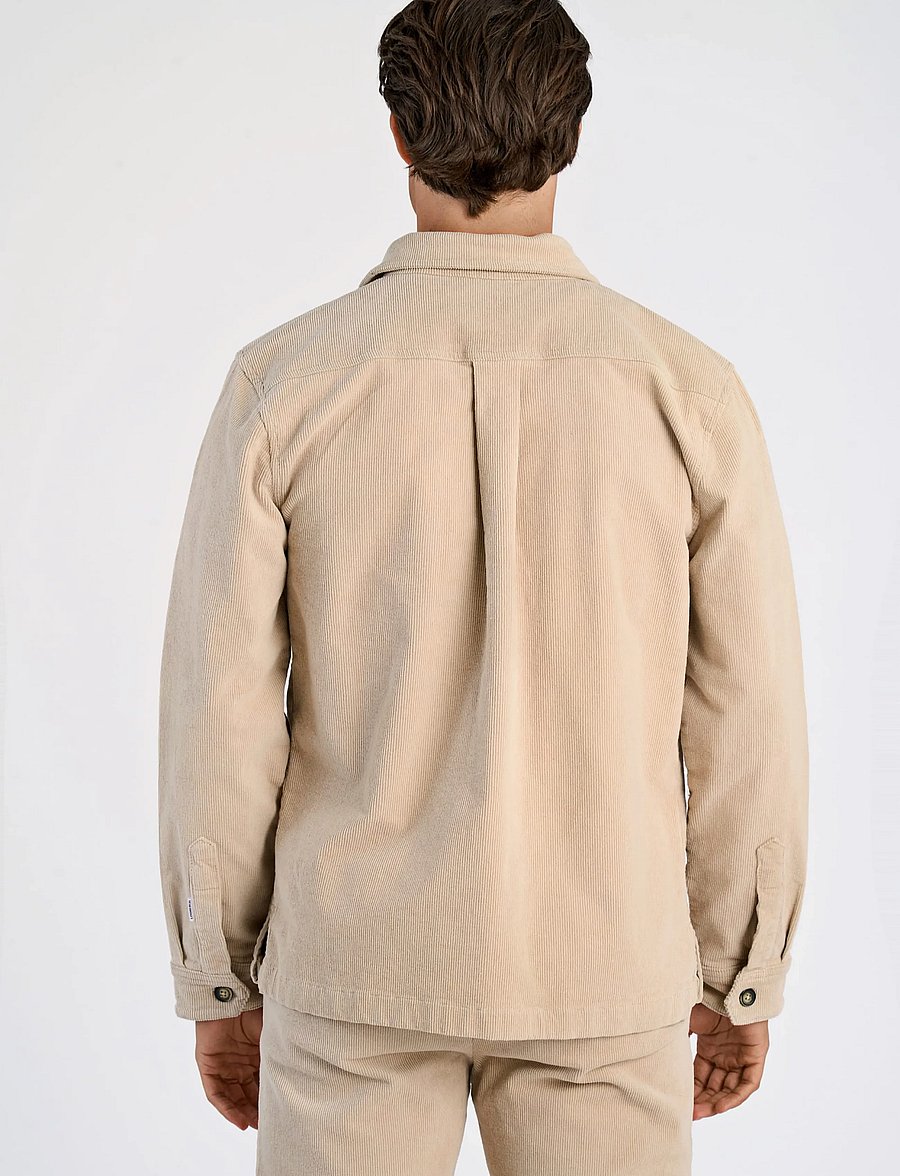 Lindbergh - Superflex corduroy overshirt - corduroy shirts - lt stone - 4