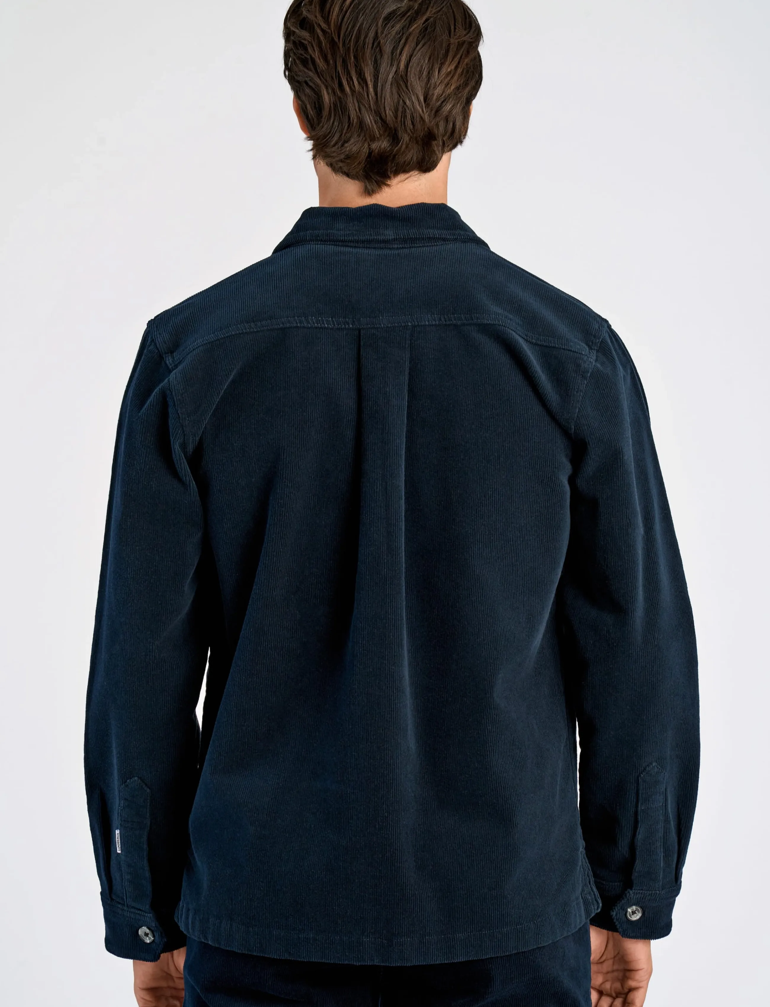 Lindbergh - Superflex corduroy overshirt - corduroy shirts - navy - 4