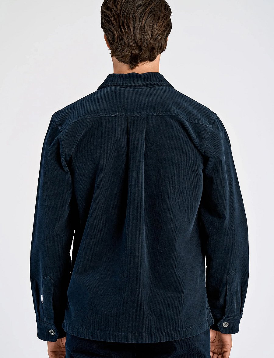 Lindbergh - Superflex corduroy overshirt - corduroy shirts - navy - 4
