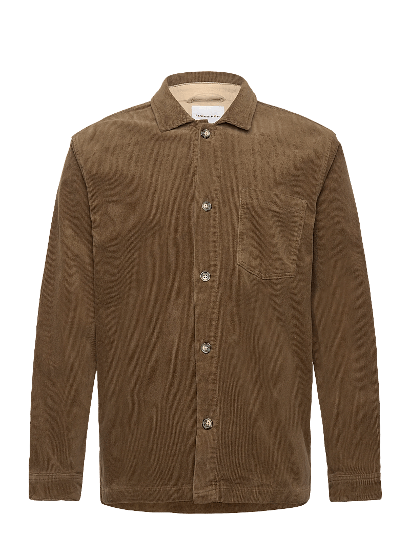 Lindbergh - Superflex corduroy overshirt - fløjlsskjorter - sand - 1