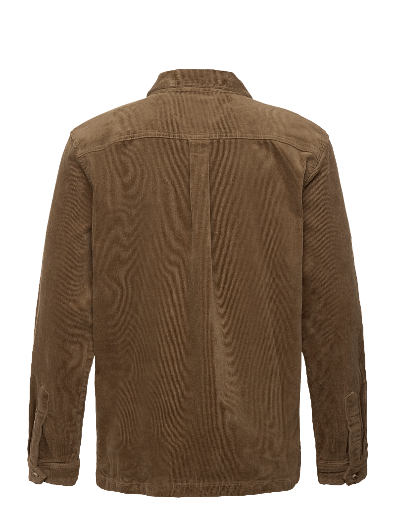 Lindbergh - Superflex corduroy overshirt - fløjlsskjorter - sand - 2