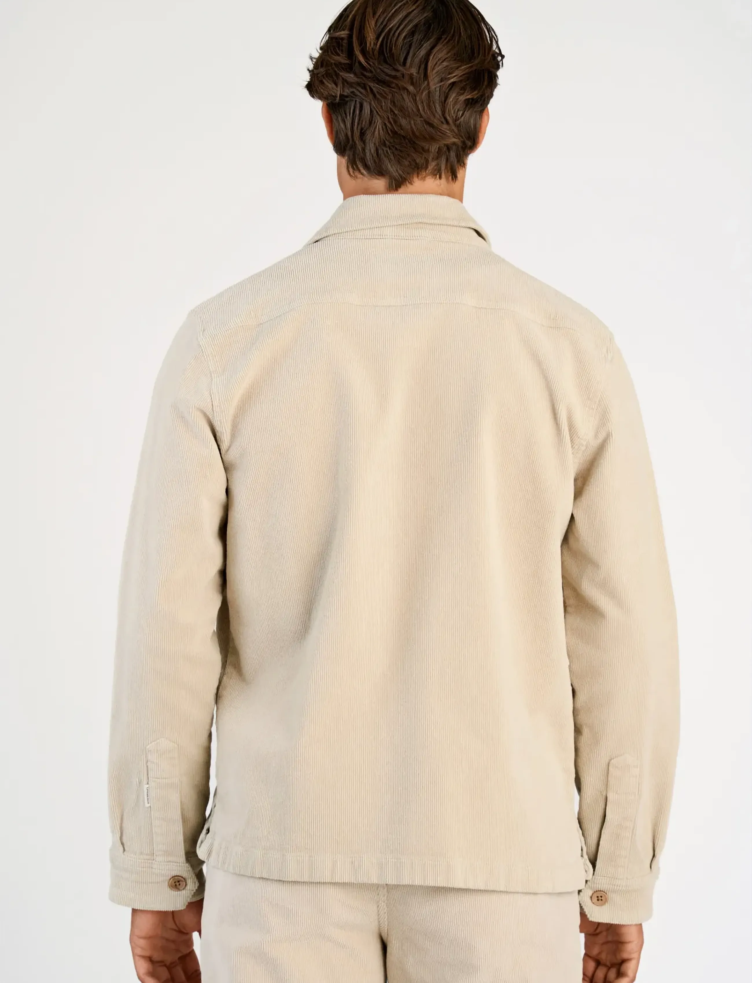 Lindbergh - Superflex corduroy overshirt - lt stone grey - 4