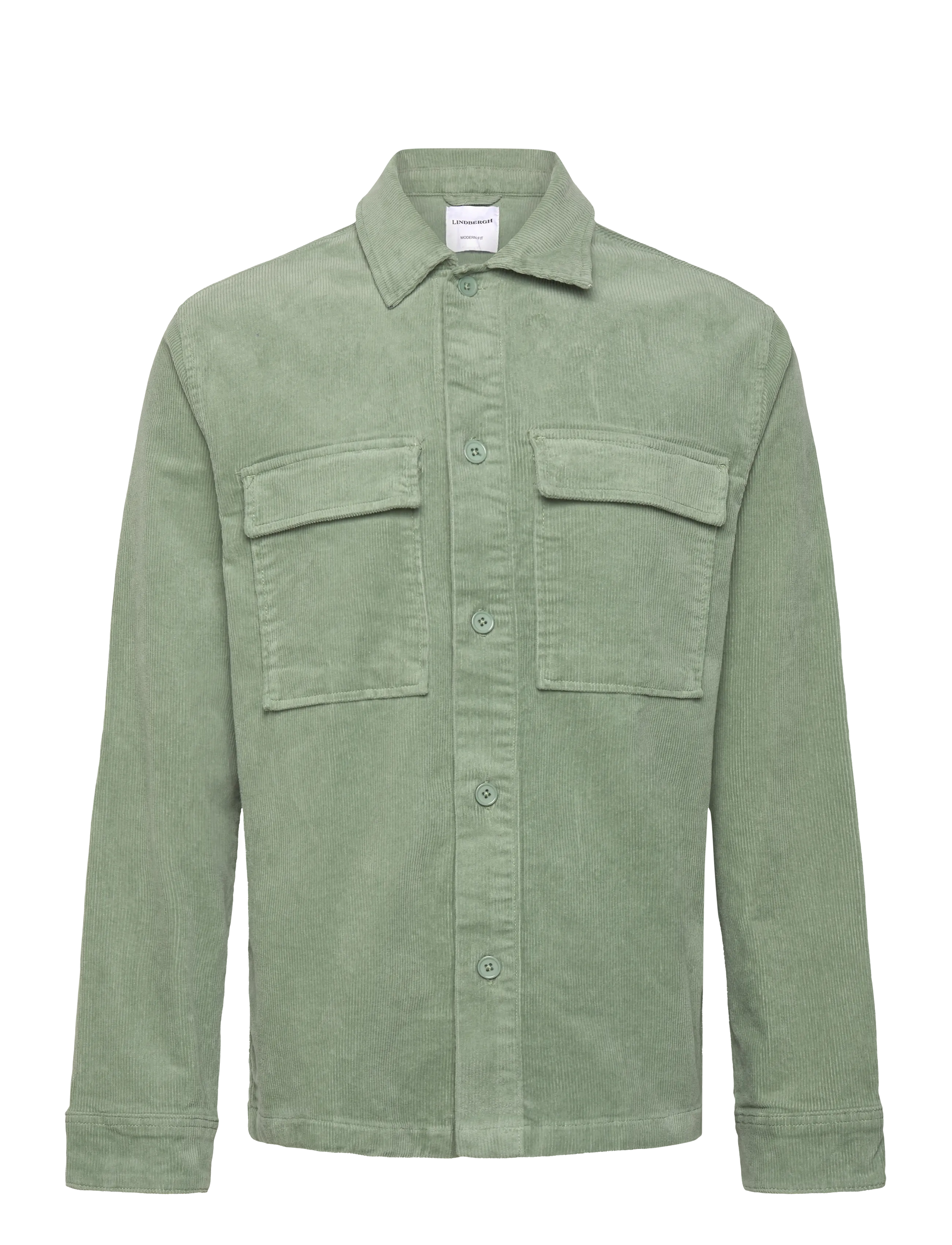 Lindbergh Superflex corduroy overshirt - Neuheiten - SAGE GREEN / green