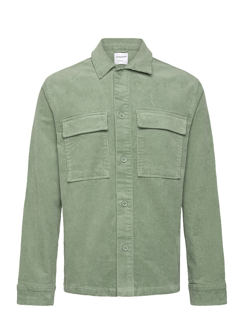 Lindbergh - Superflex corduroy overshirt - kollektionen - sage green - 1