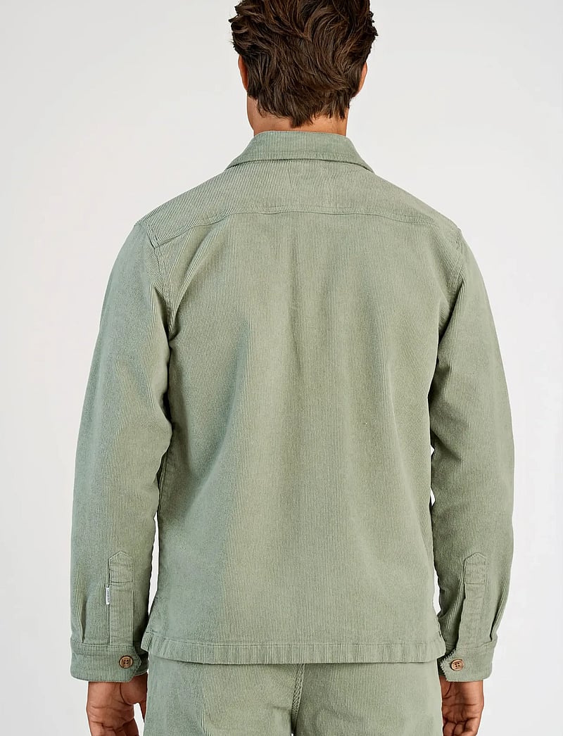 Lindbergh - Superflex corduroy overshirt - kollektionen - sage green - 4