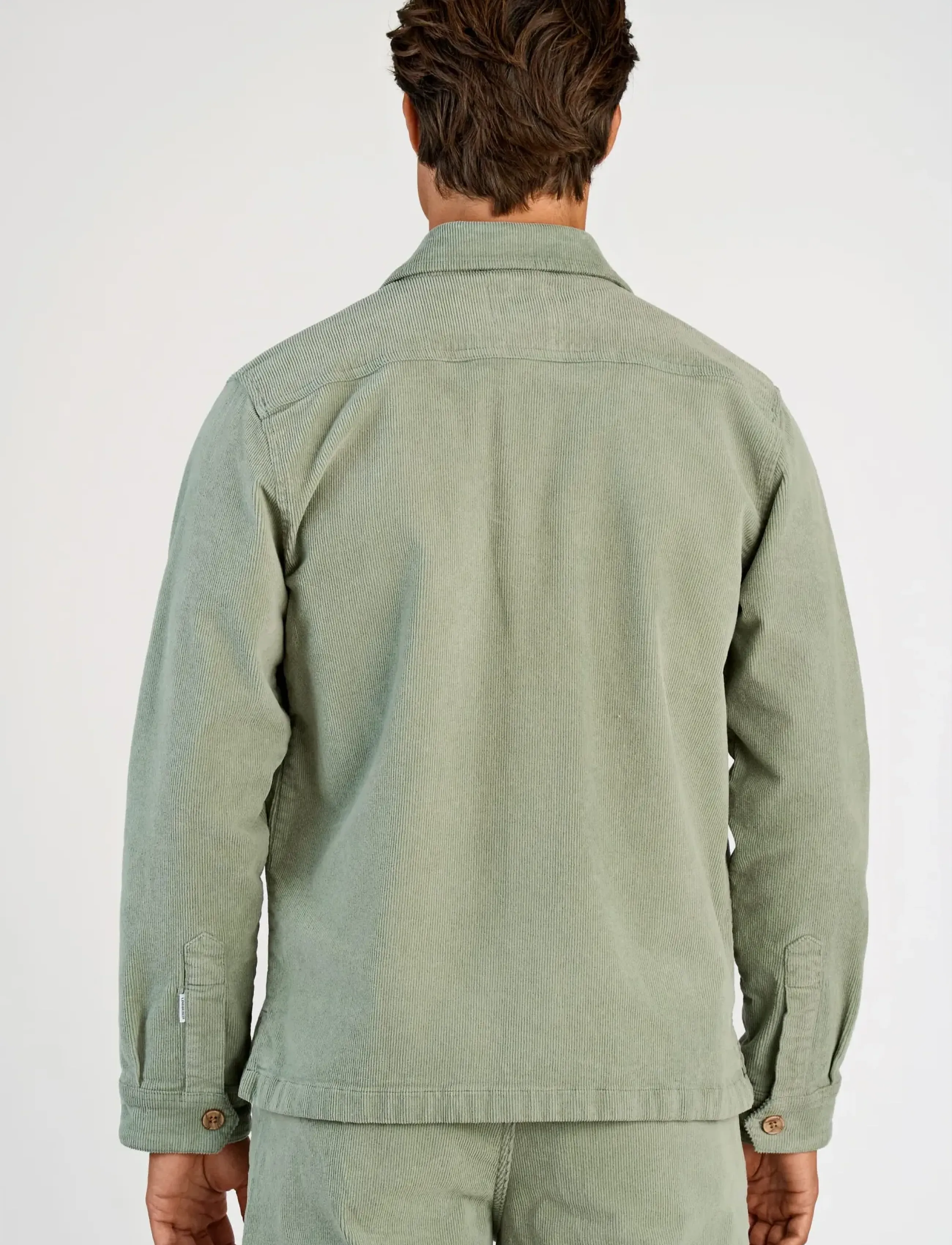 Lindbergh - Superflex corduroy overshirt - sage green - 4