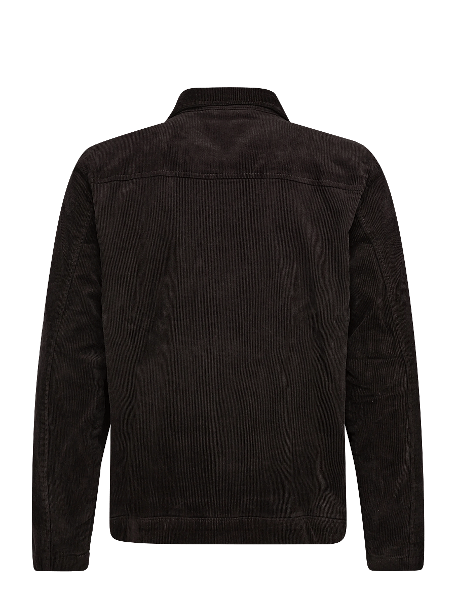 Lindbergh - Superflex corduroy zip-through over - höstjackor - dk brown - 1