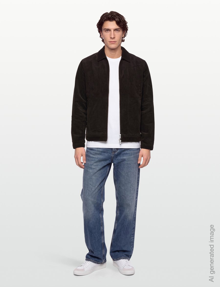 Lindbergh - Superflex corduroy zip-through over - Überhemden - dk brown - 0