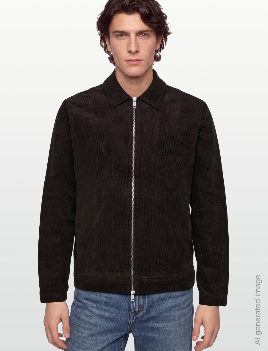 Lindbergh - Superflex corduroy zip-through over - Überhemden - dk brown - 3