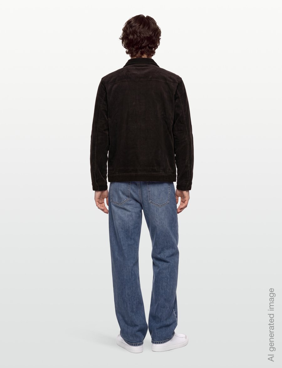 Lindbergh - Superflex corduroy zip-through over - Überhemden - dk brown - 4