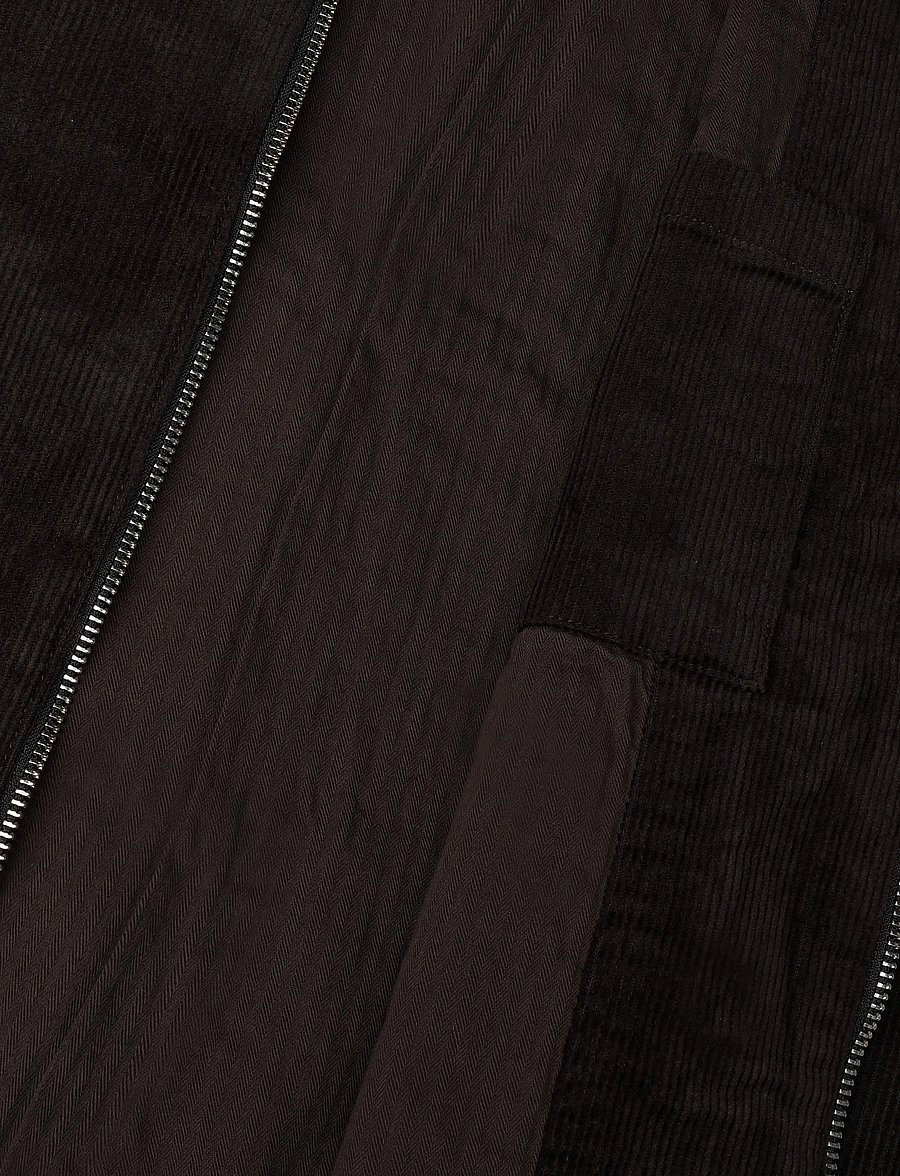 Lindbergh - Superflex corduroy zip-through over - höstjackor - dk brown - 4