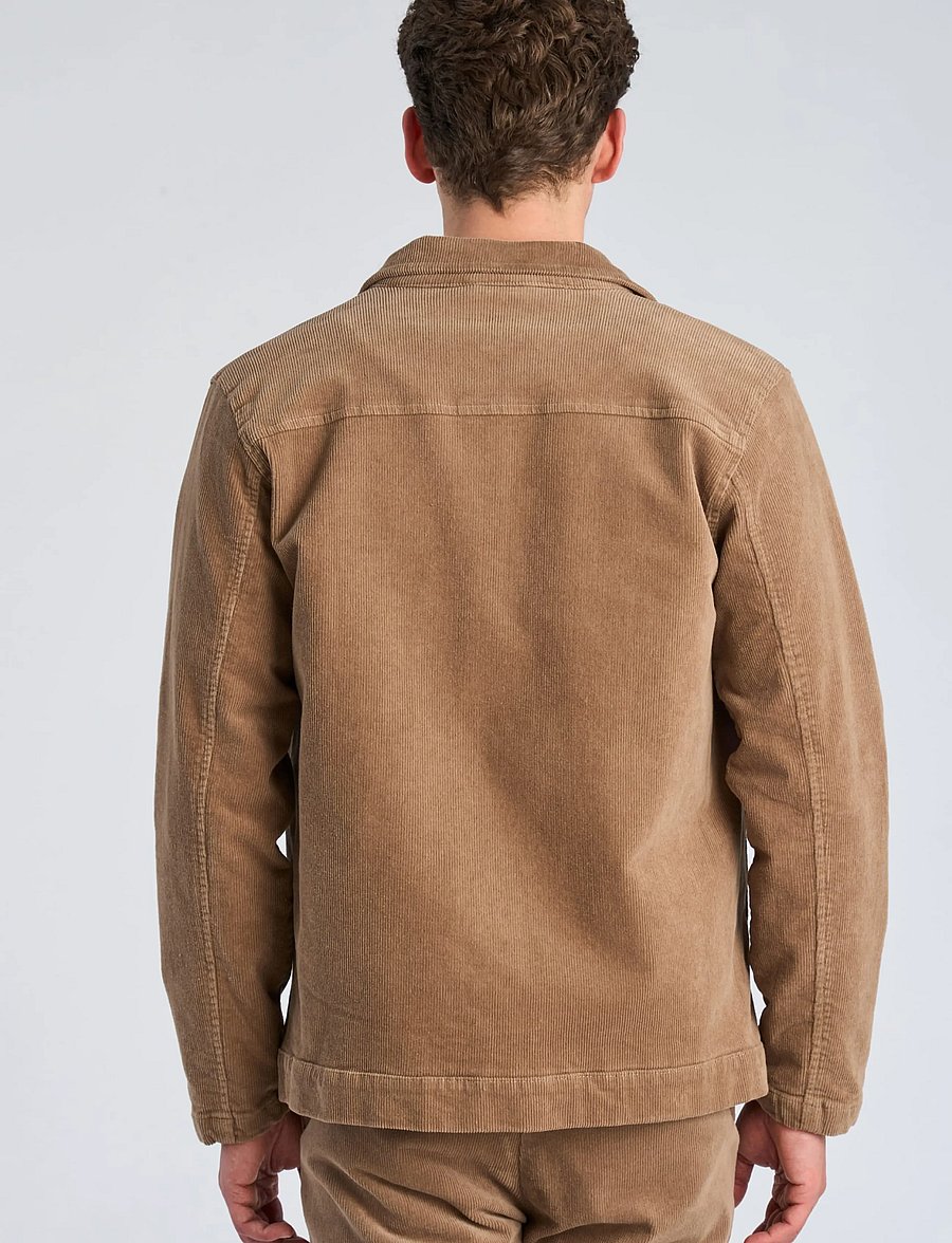 Lindbergh - Superflex corduroy zip-through over - efterårsjakker - lt sand - 4