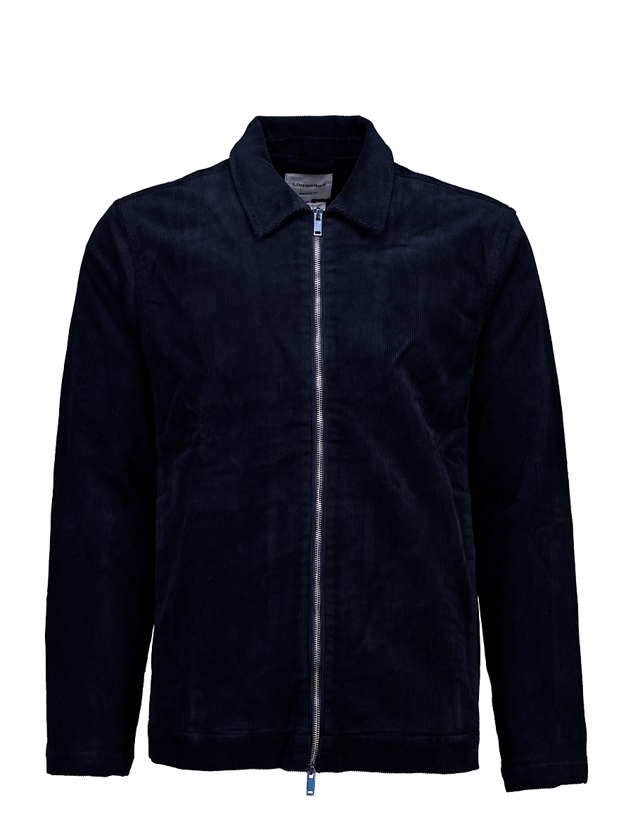 Lindbergh - Superflex corduroy zip-through over - fall jackets - navy - 0
