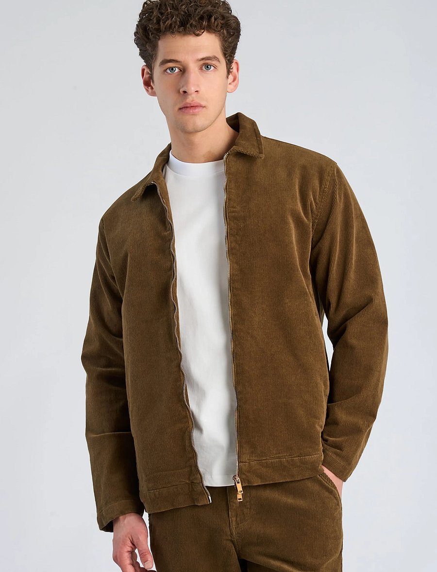 Lindbergh - Superflex corduroy zip-through over - herbstjacken - sand - 3