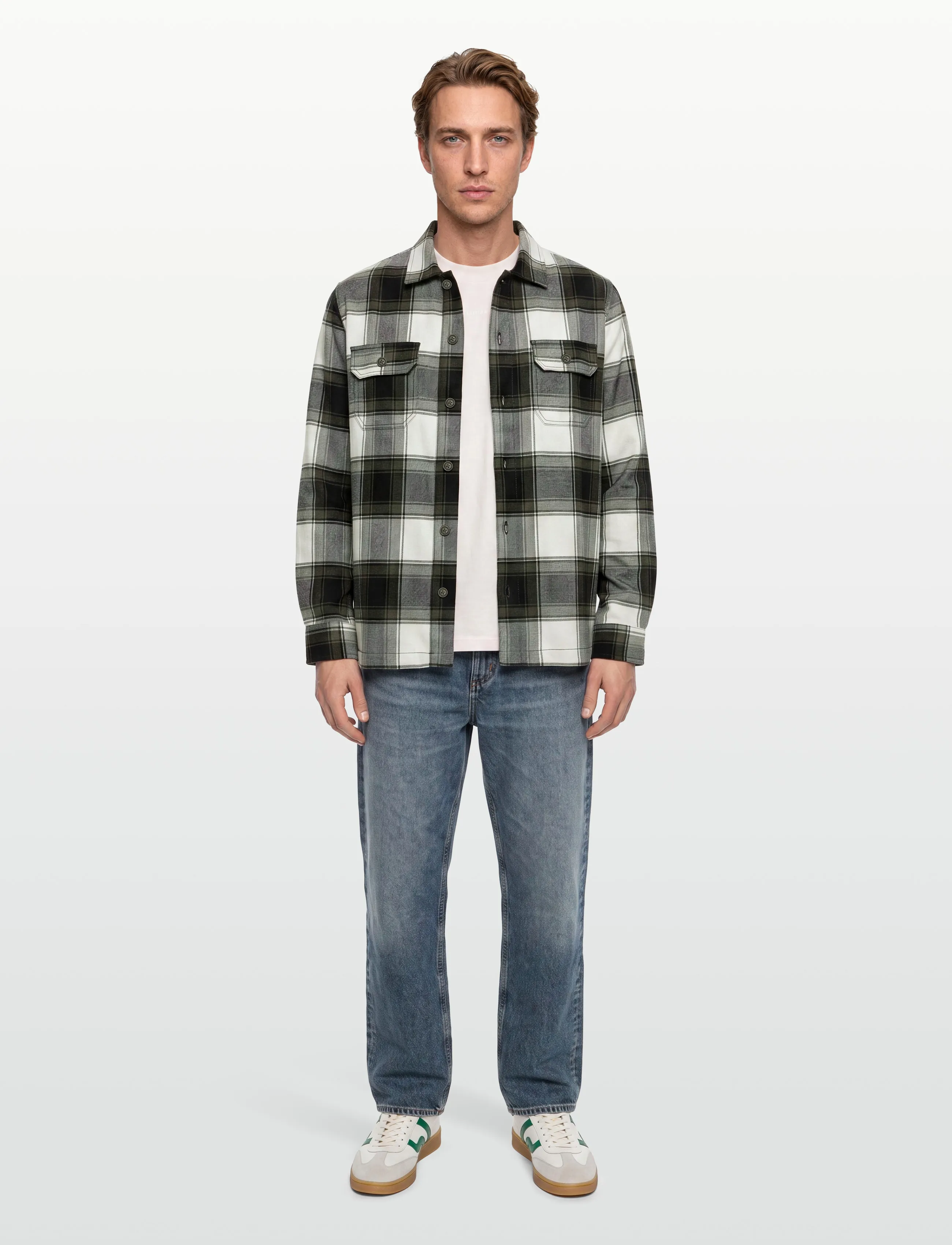 Lindbergh - Brushed structure overshirt - casual shirts - brown - 0