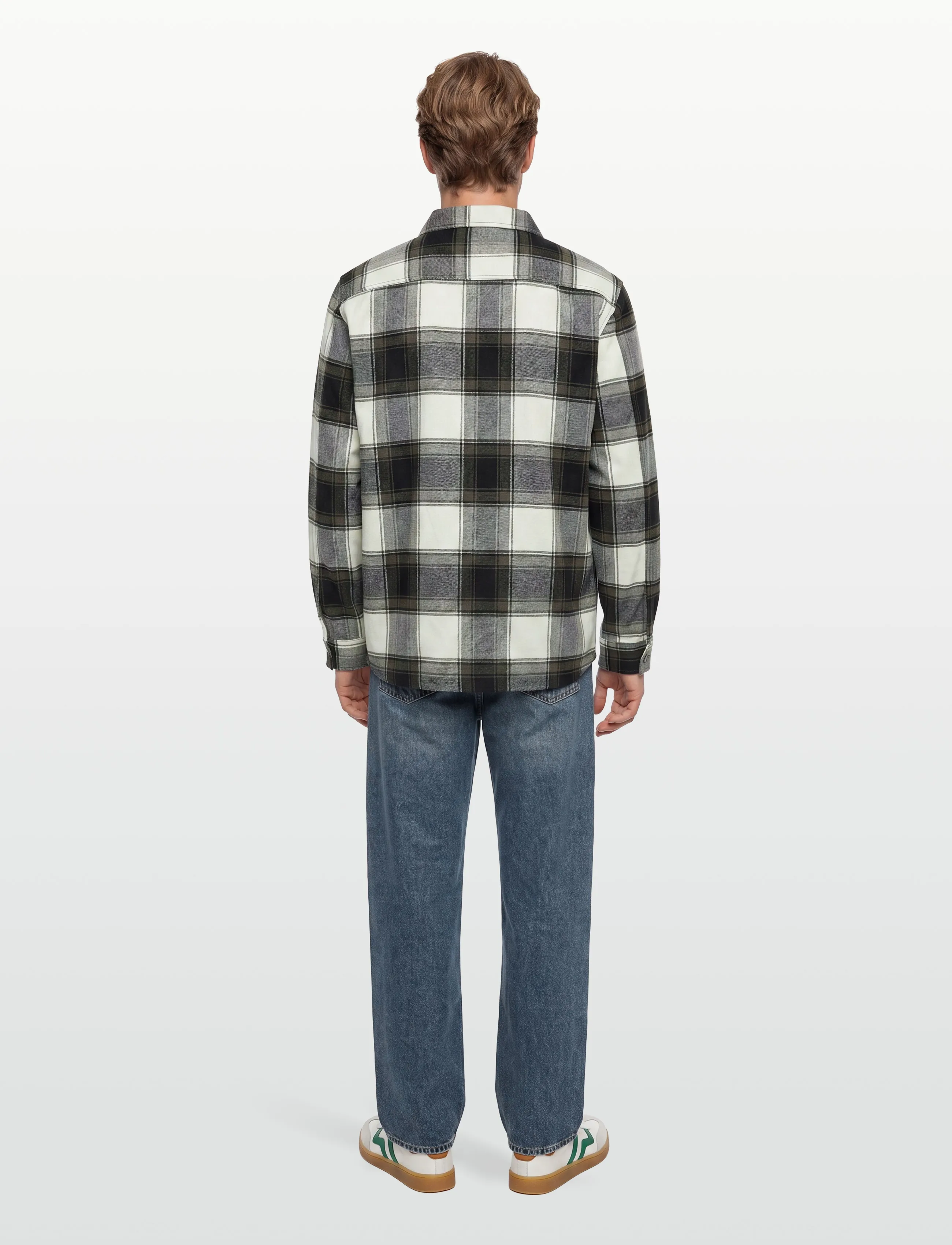 Lindbergh - Brushed structure overshirt - casual shirts - brown - 4