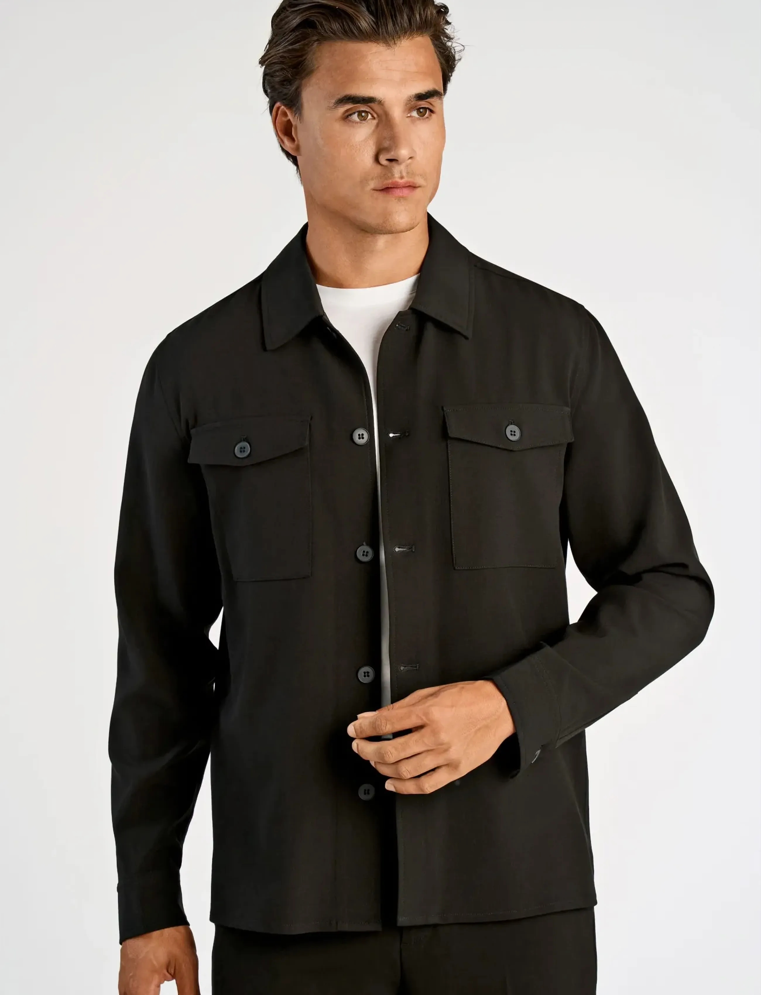 Lindbergh - Superflex overshirt - syntymäpäivälahjat - black - 3