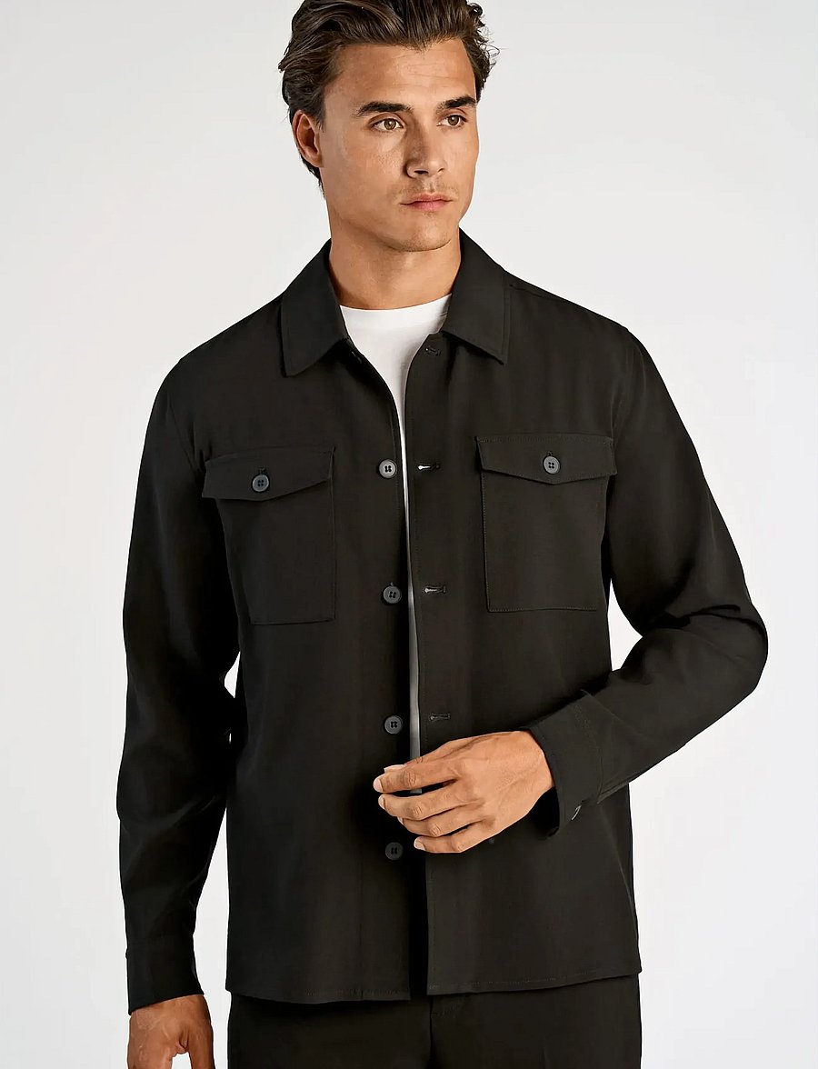 Lindbergh - Superflex overshirt - casual hemden - black - 3