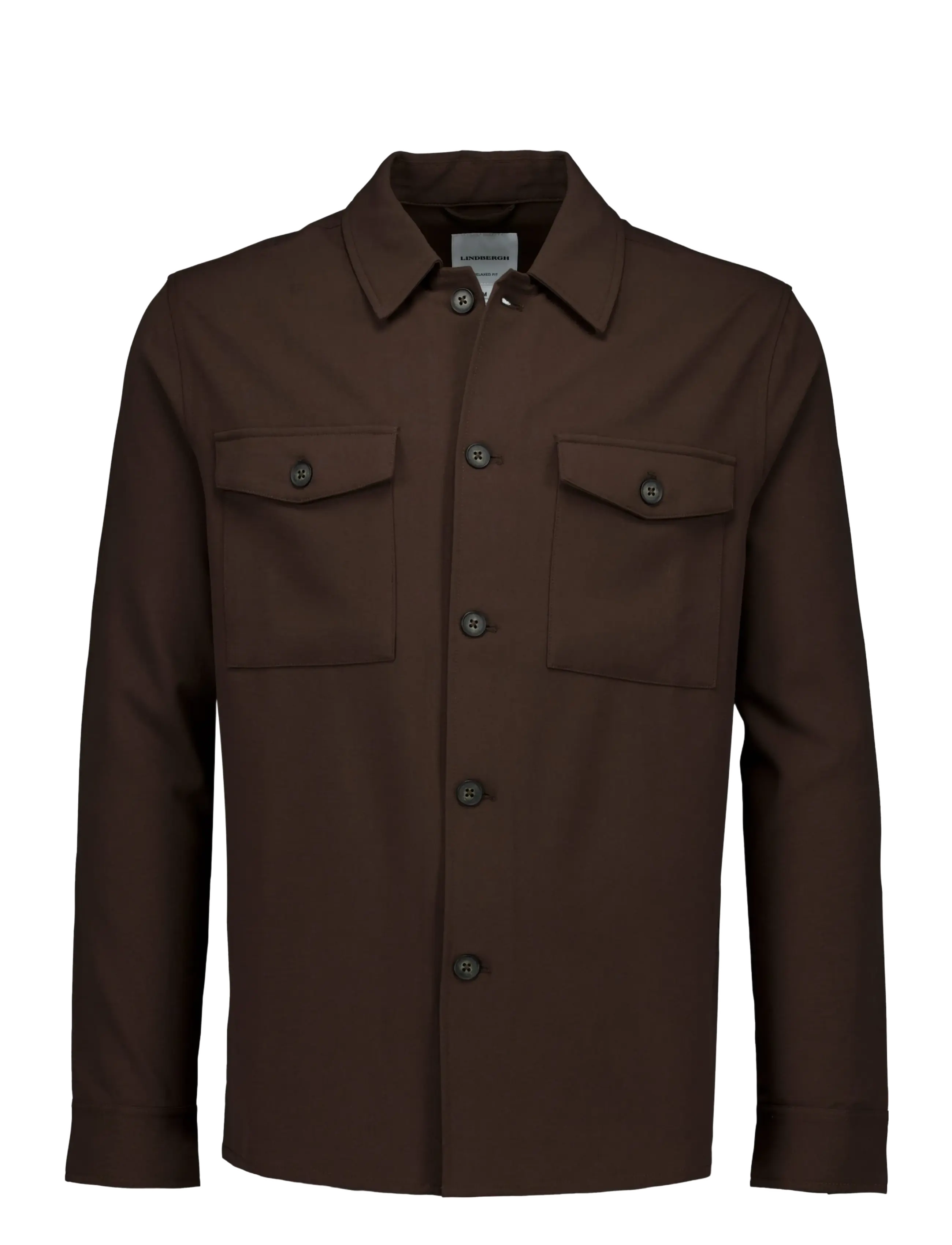 Lindbergh - Superflex overshirt - casual shirts - deep brown - 1