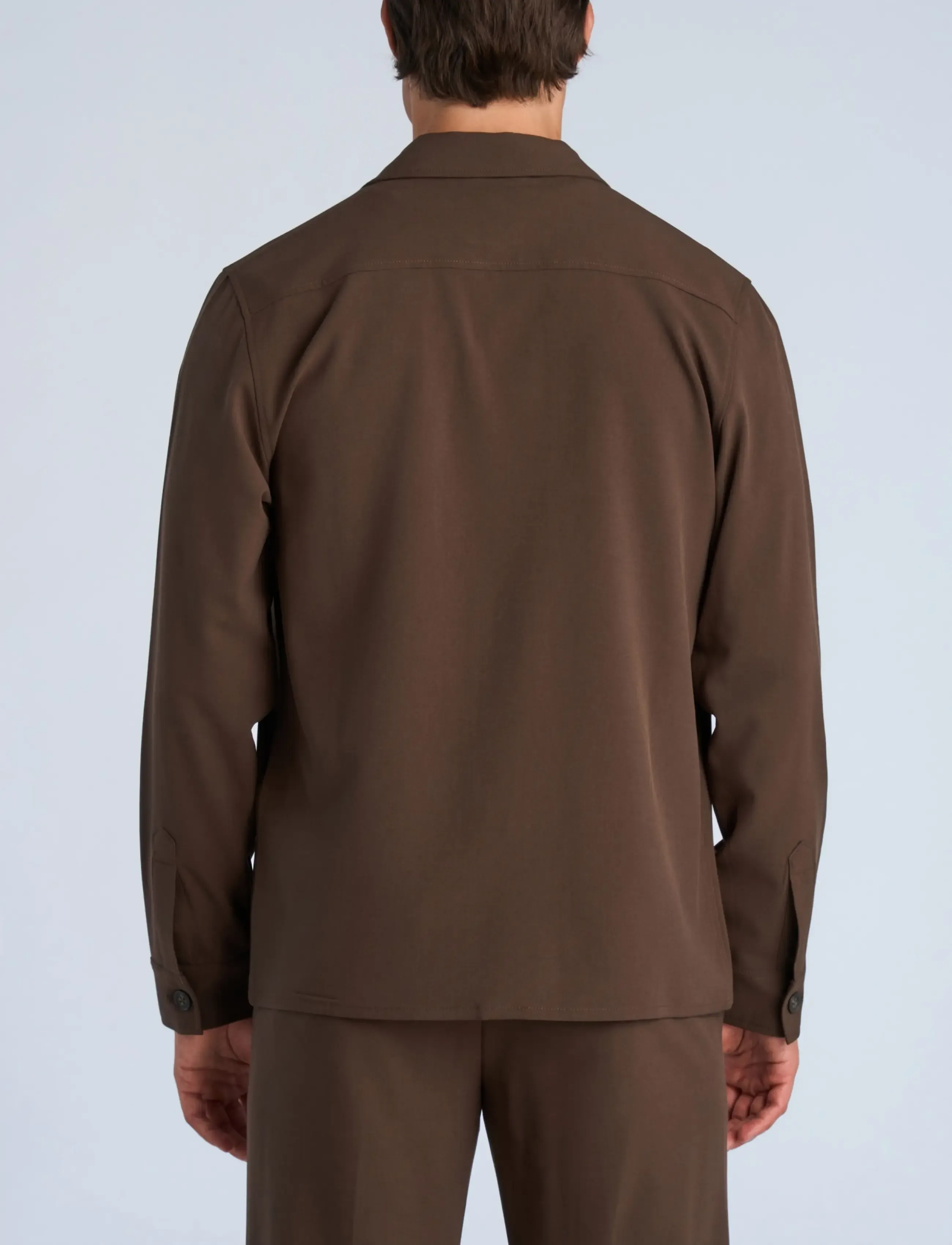 Lindbergh - Superflex overshirt - casual shirts - deep brown - 4