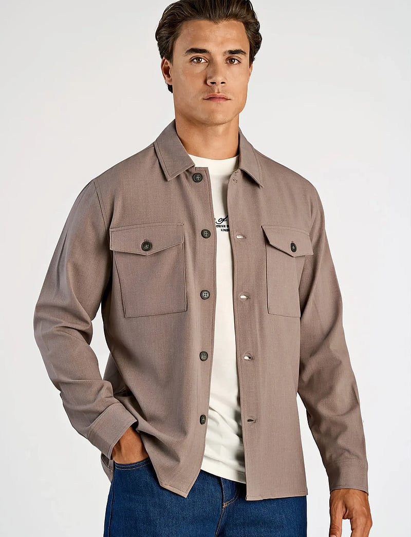 Lindbergh - Superflex overshirt - casual hemden - deep sand mel - 3