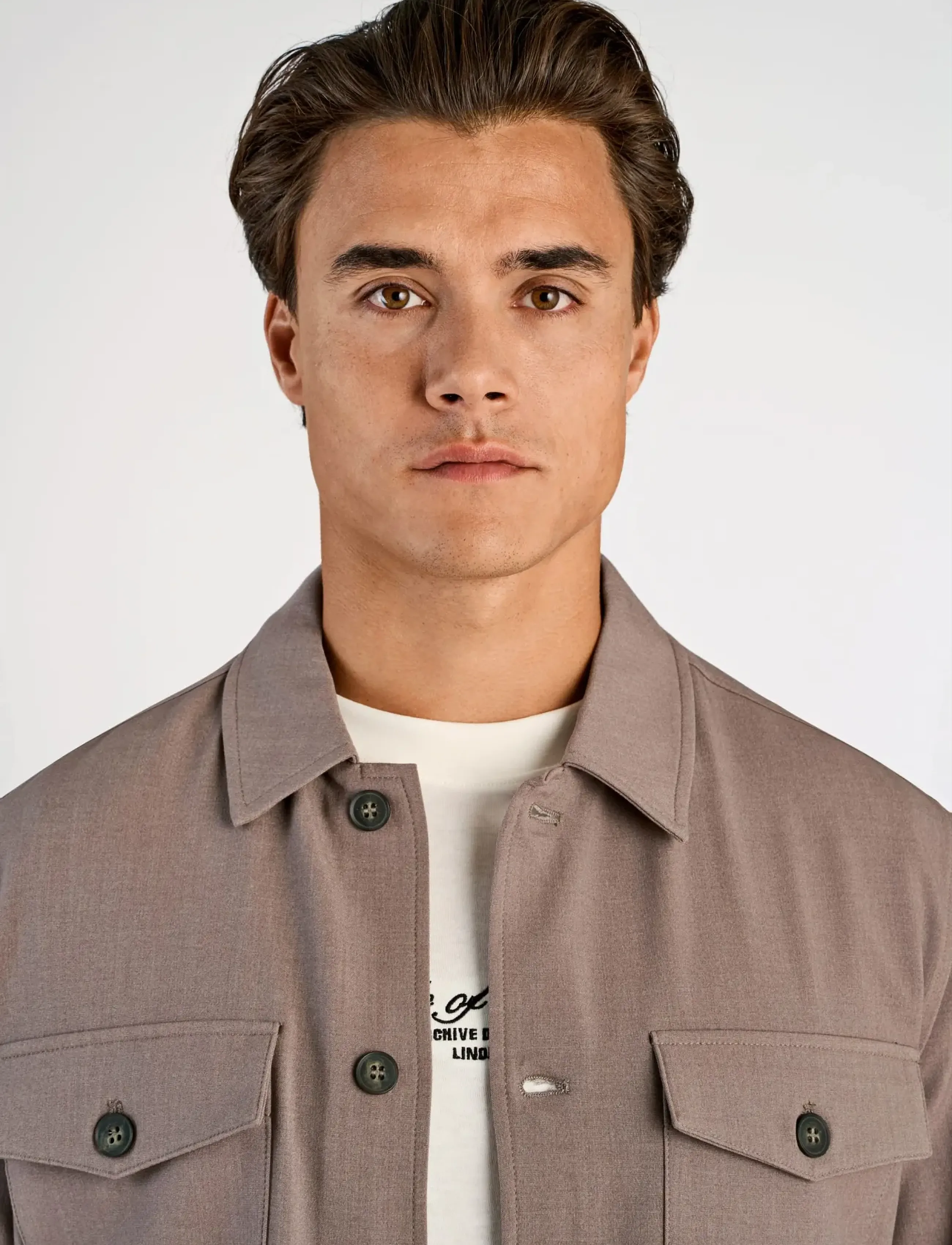 Lindbergh - Superflex overshirt - casual skjortor - deep sand mel - 5